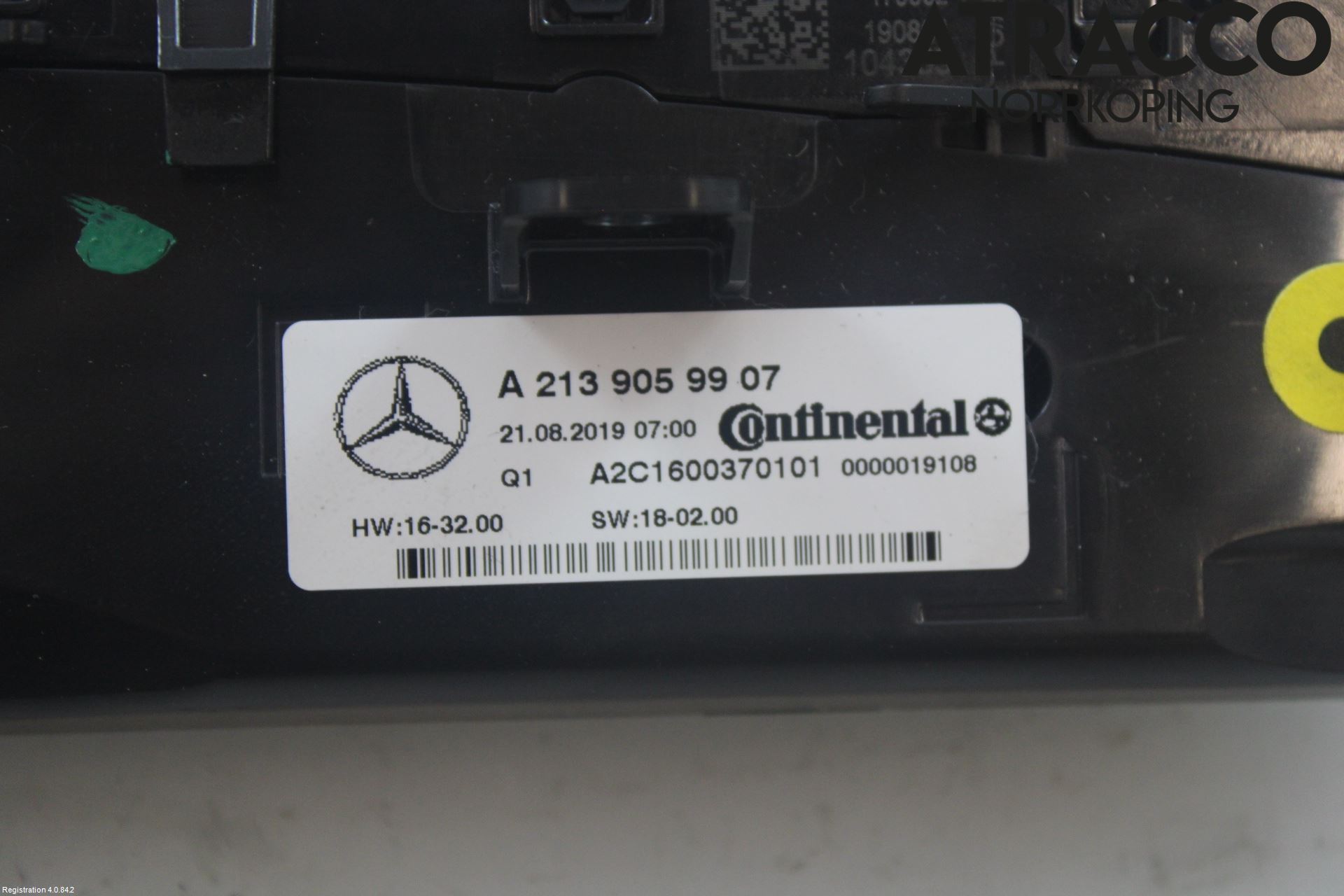 Mercedes-Benz MB E-KLASS (W213) 16-23 Varmeapparat Panel(Regulering)
