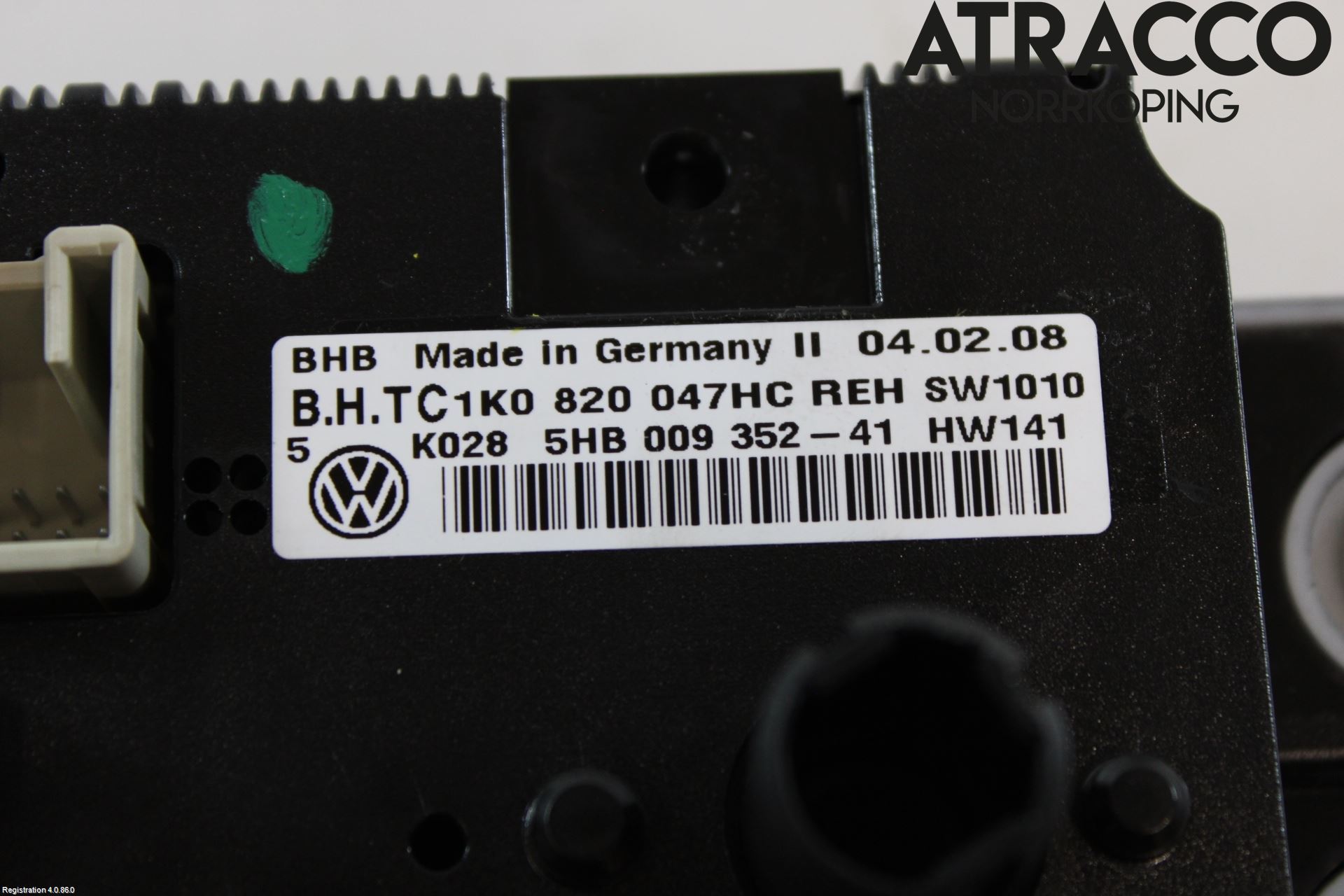 Volkswagen VW GOLF V 04-09 Varmeapparat Panel(Regulering)