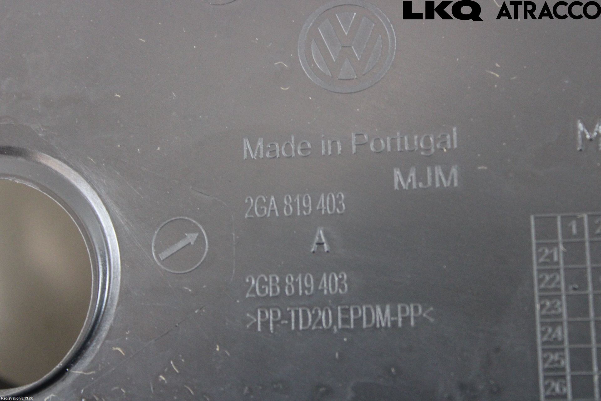 Volkswagen VW T-ROC 18- Visker Deksel-Grill-Under Frr