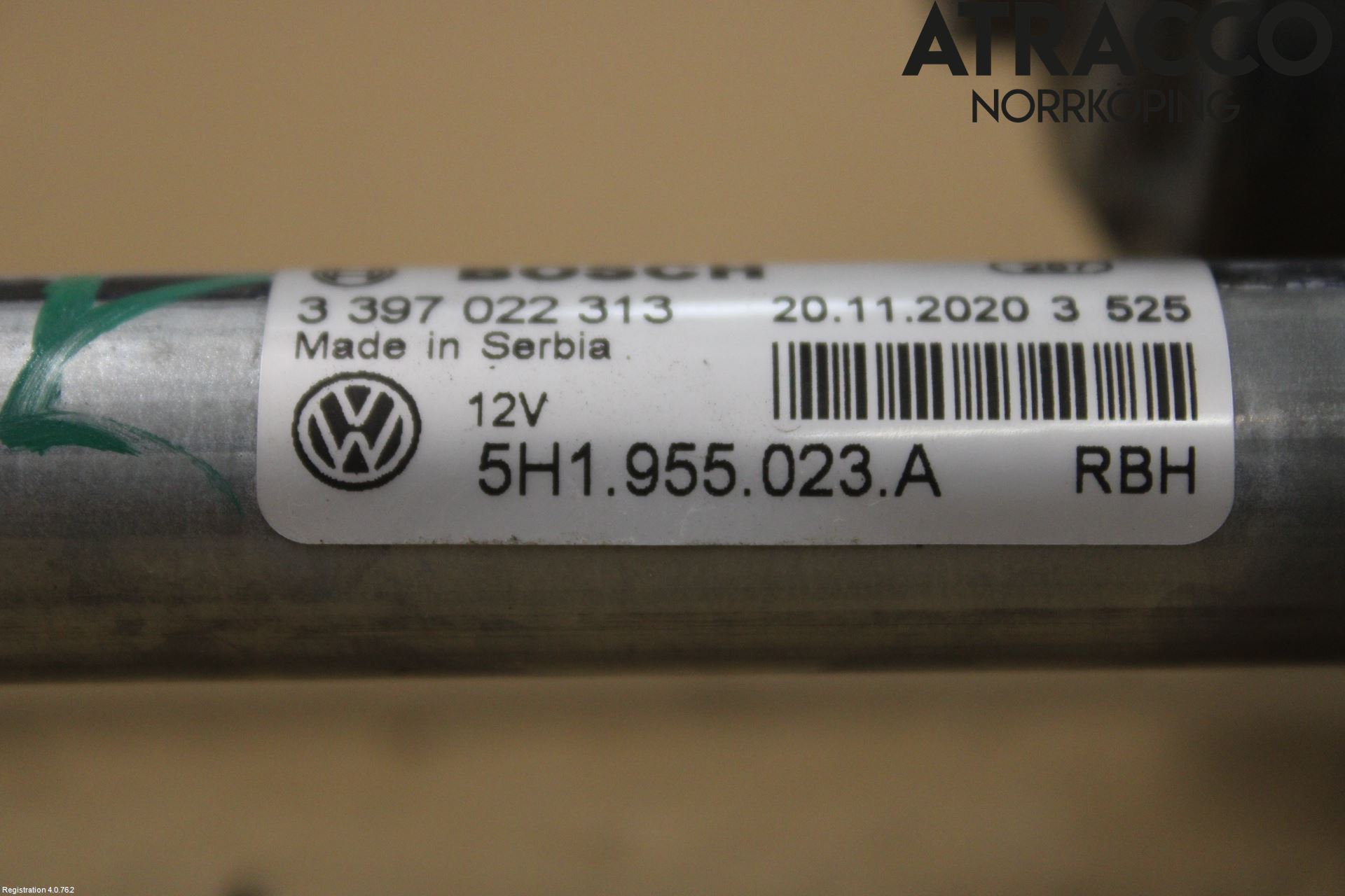 Volkswagen VW GOLF / E-GOLF VIII 20- Viskeroverføring Frontrute