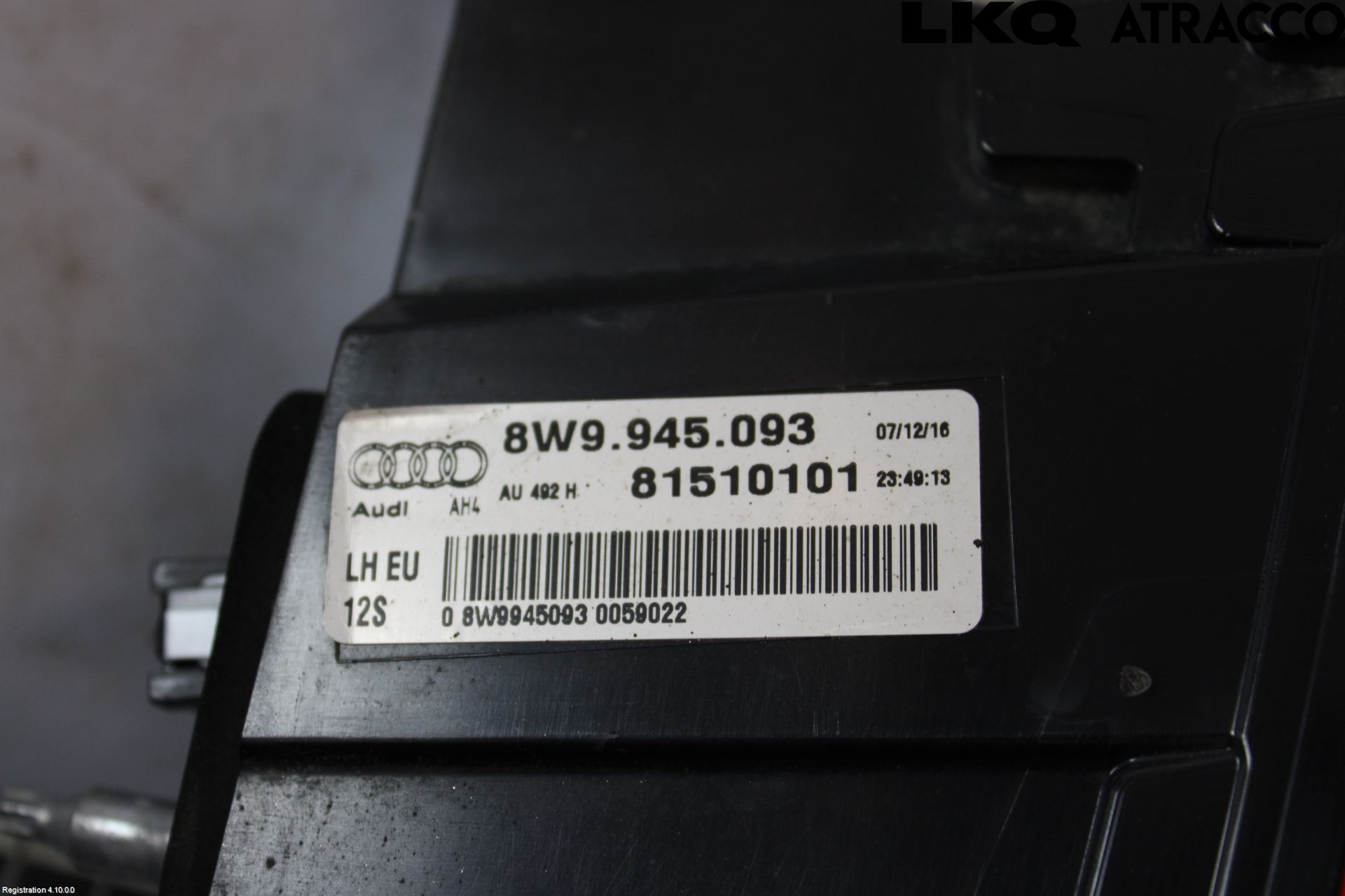 Audi A4/S4 B9 16-19 Baklykt Venstre  På Luke(Indre