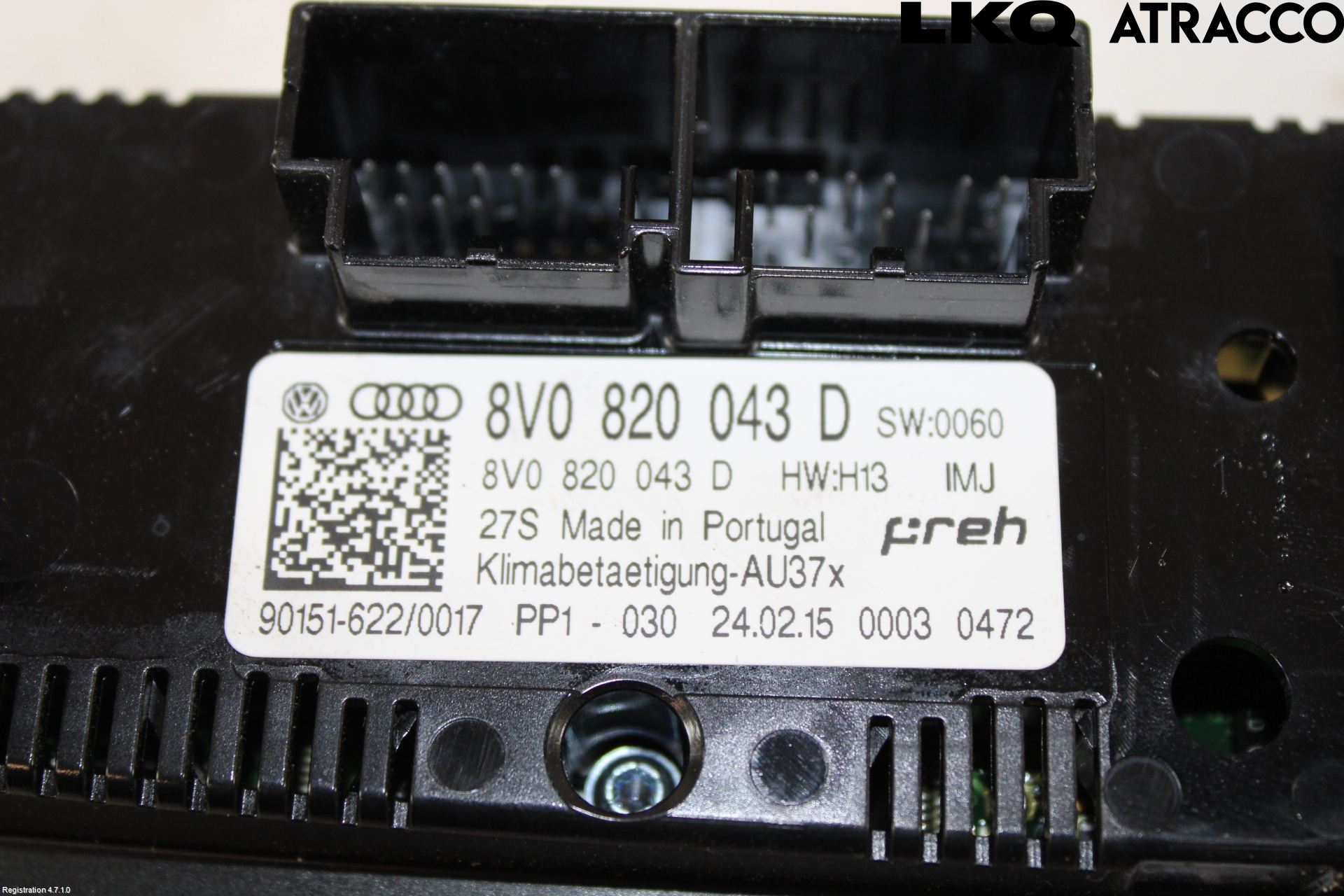 Audi A3/S3 8V 13-20 Varmeapparat Panel(Regulering)