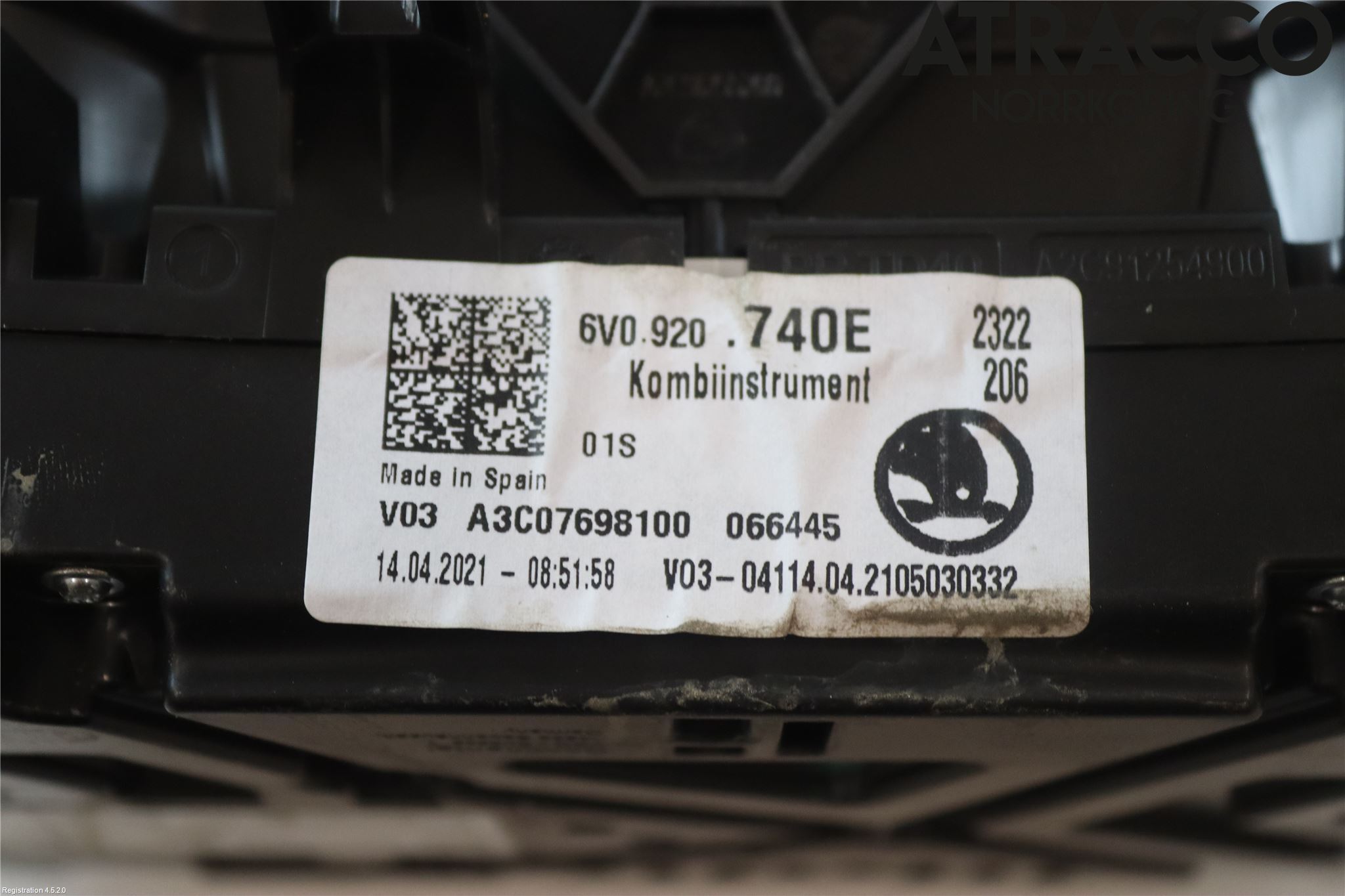 Skoda FABIA 15-21 Instr Kombinert
