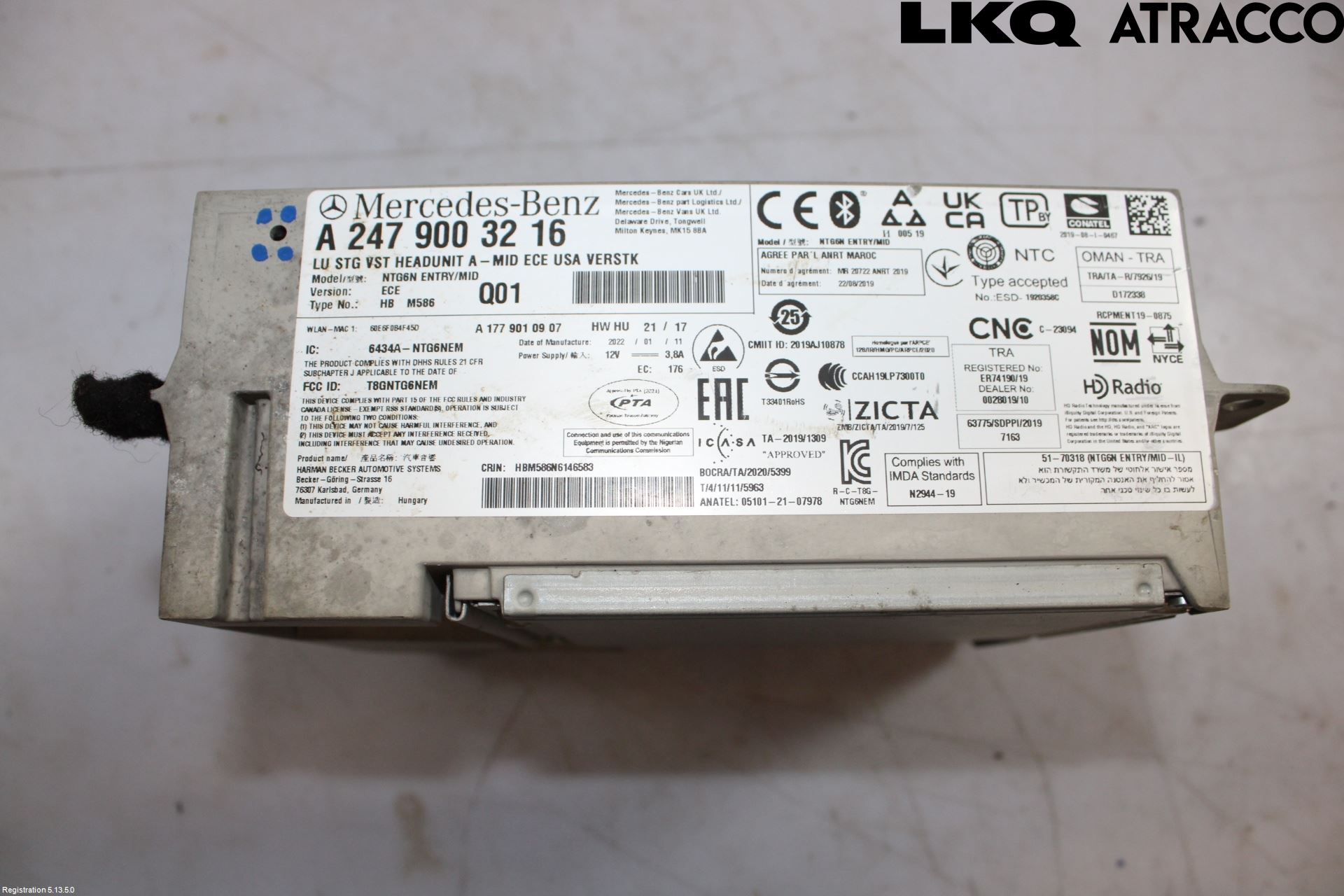 Mercedes-Benz MB EQB (X243) 22- Stereo Radio
