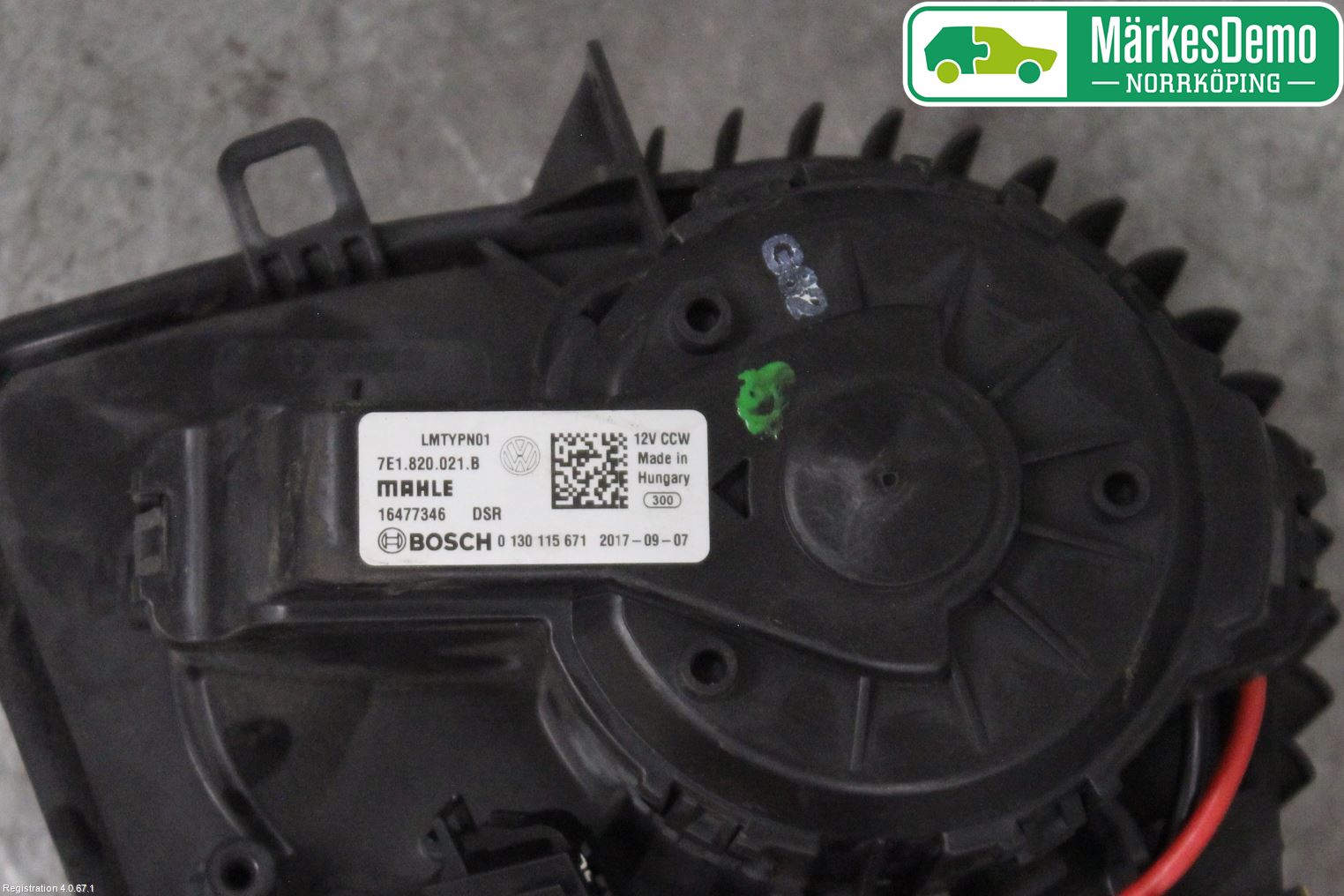 Volkswagen VW TRANSP/CARAVELLE (T6) 16-22 Varmeapparat Viftemotor