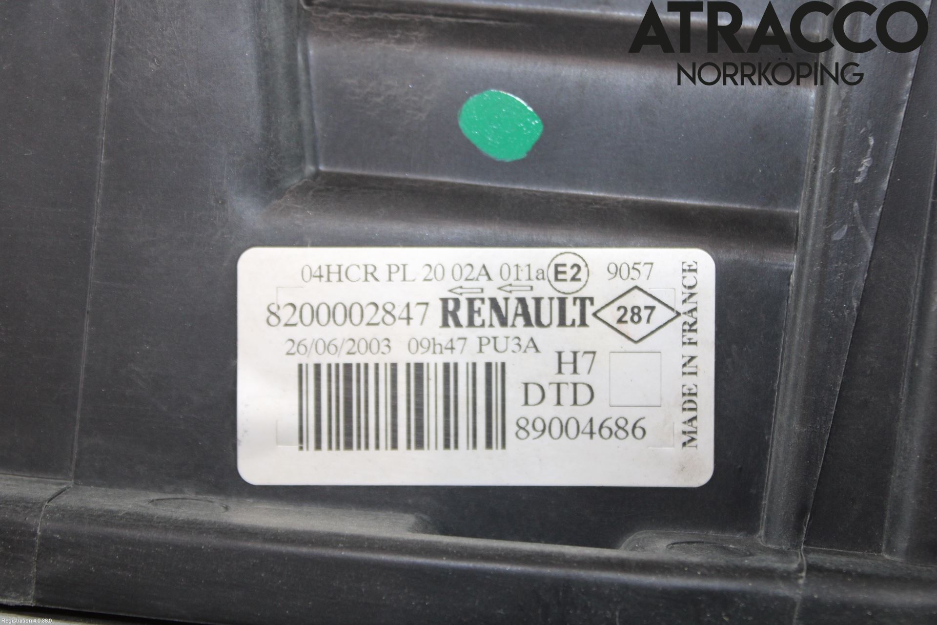 Renault LAGUNA II  01-05 Frontlykt Høyre