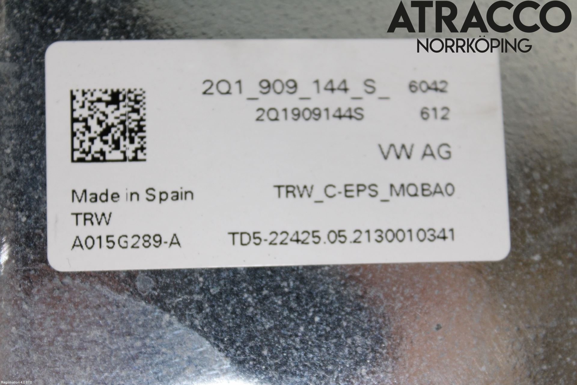 Volkswagen VW T-CROSS 19- Rattakselaggregat Innebygd Servo