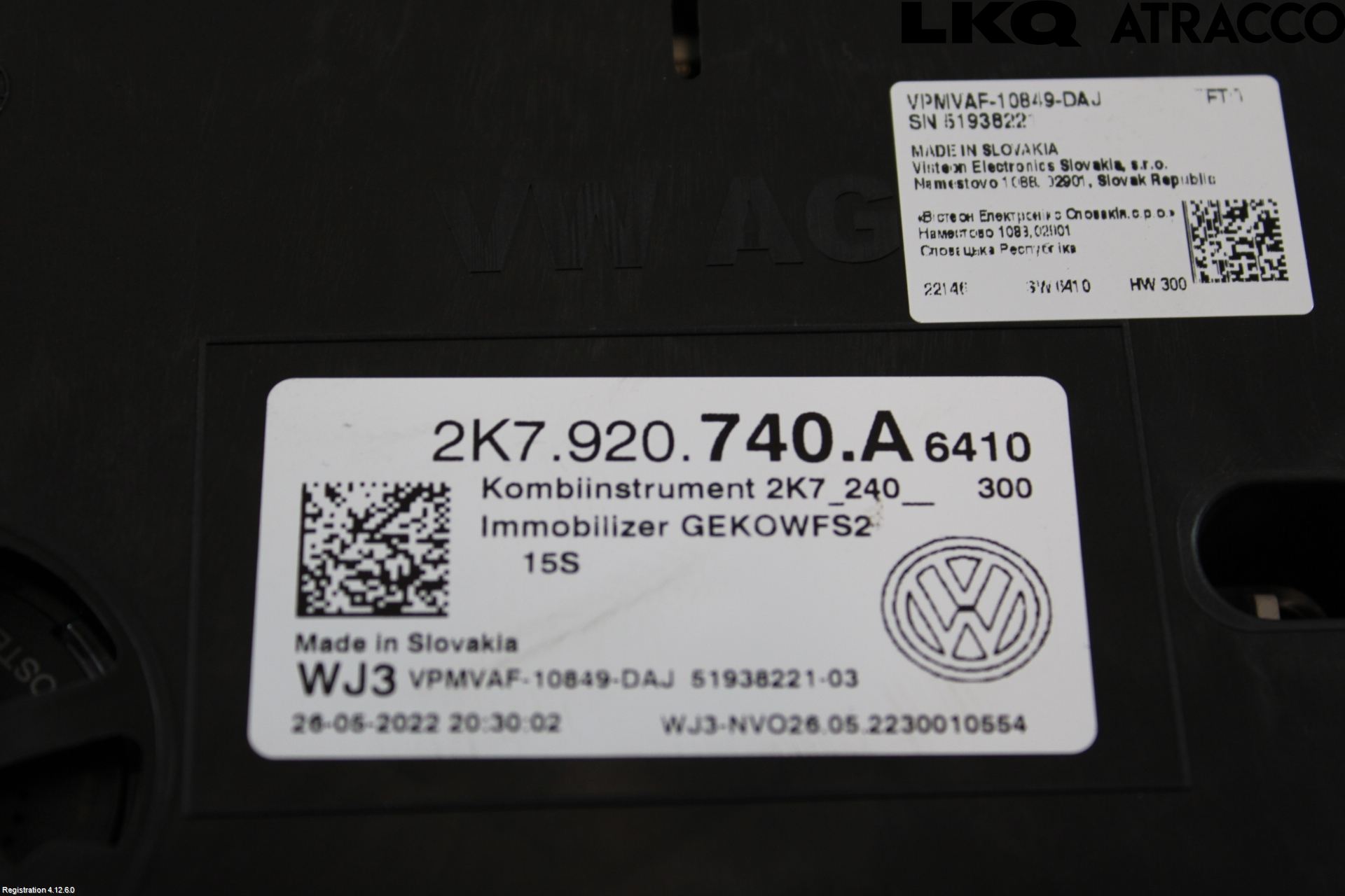 Volkswagen VW CADDY 21- Instr Kombinert