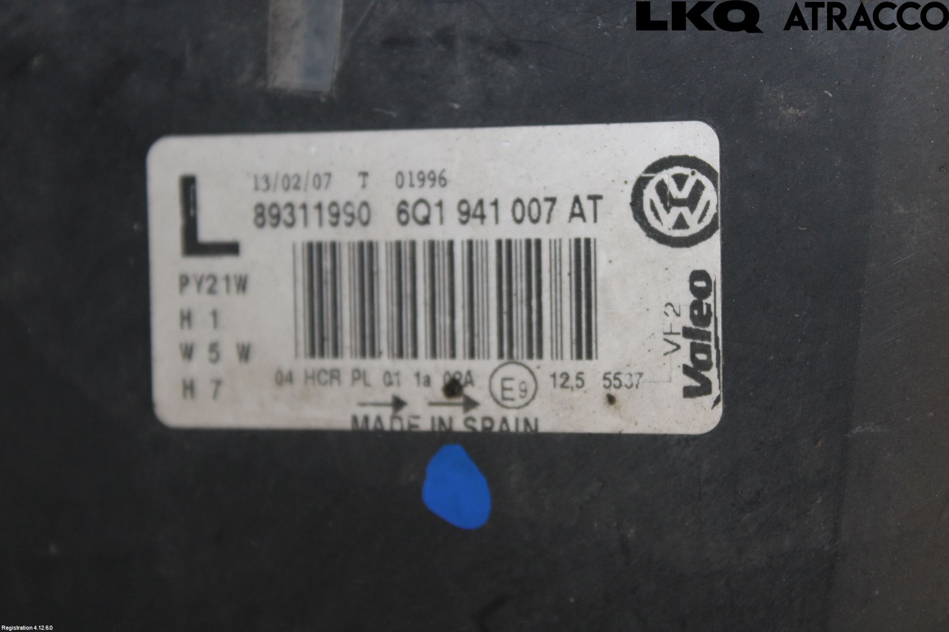 Volkswagen VW POLO 05-09 Frontlykt Venstre