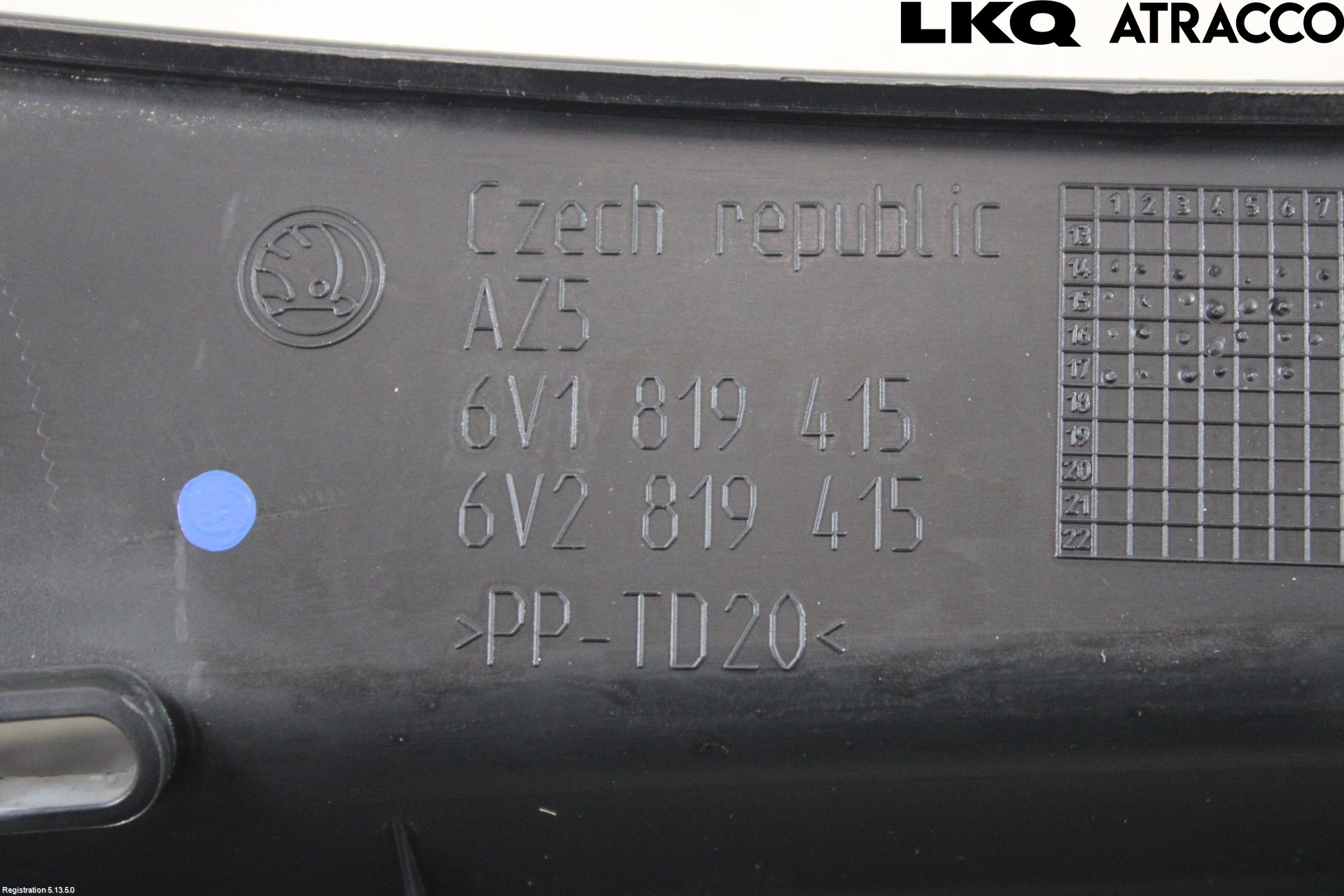 Skoda FABIA 15-21 Visker Deksel-Grill-Under Frr