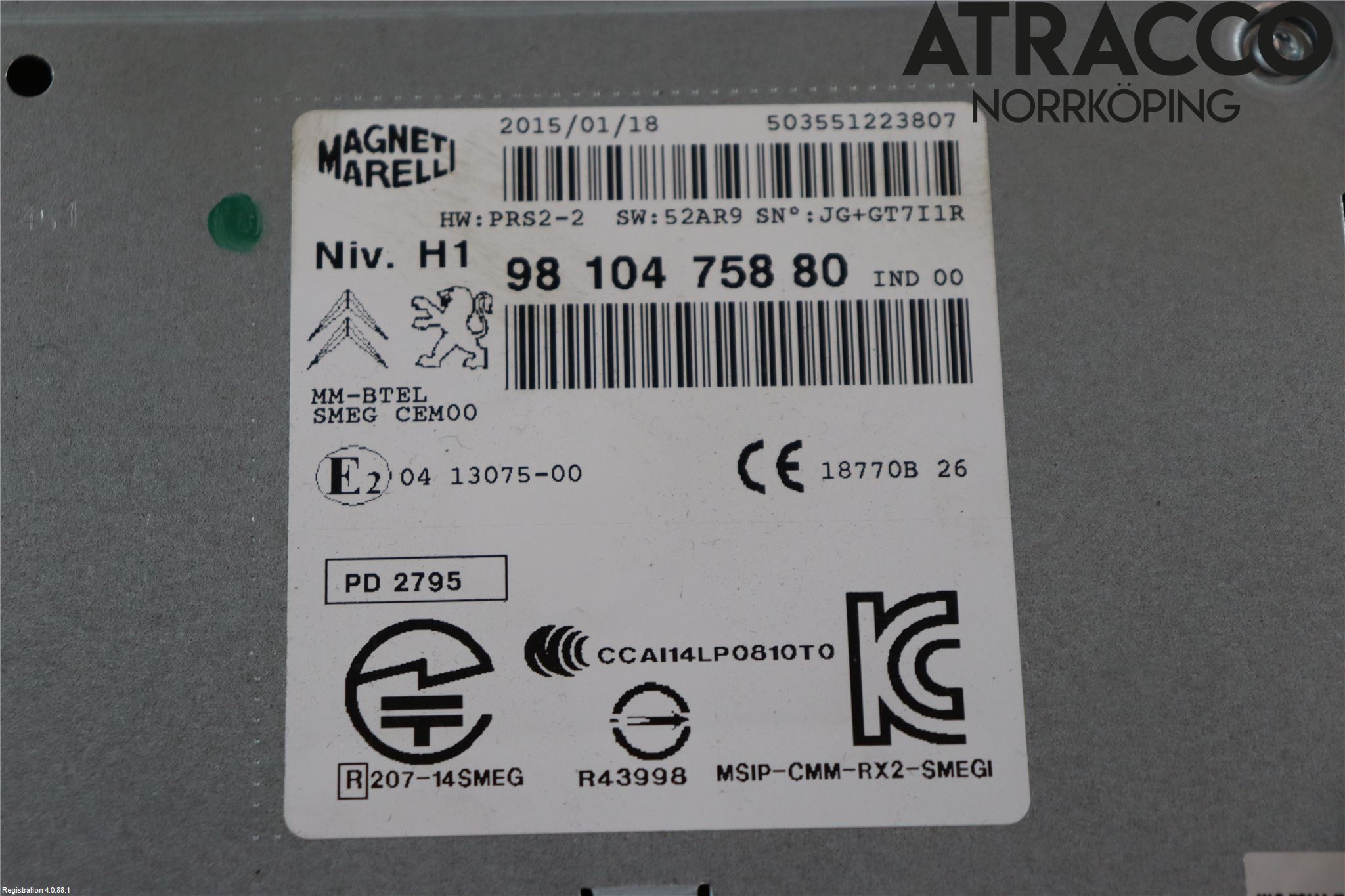 Peugeot 308 14-21 Stereo Radio