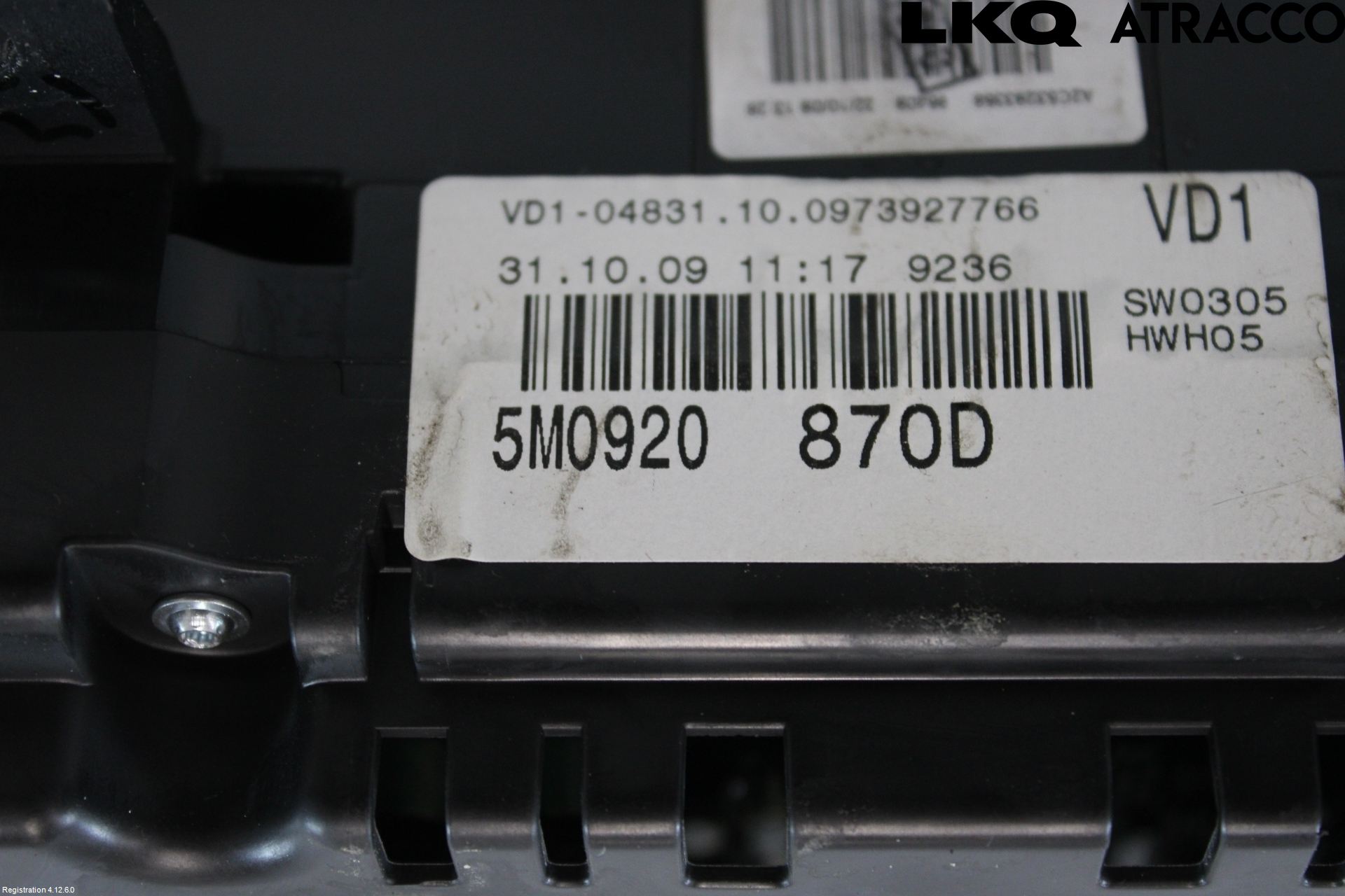 Volkswagen VW GOLF PLUS/CROSS GOLF 04-14 Instr Kombinert