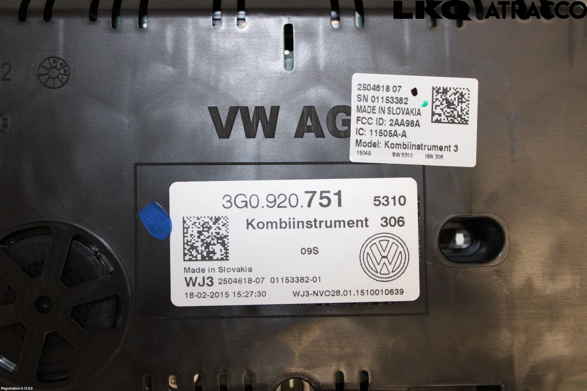 Volkswagen VW PASSAT 15-19 Instr Kombinert