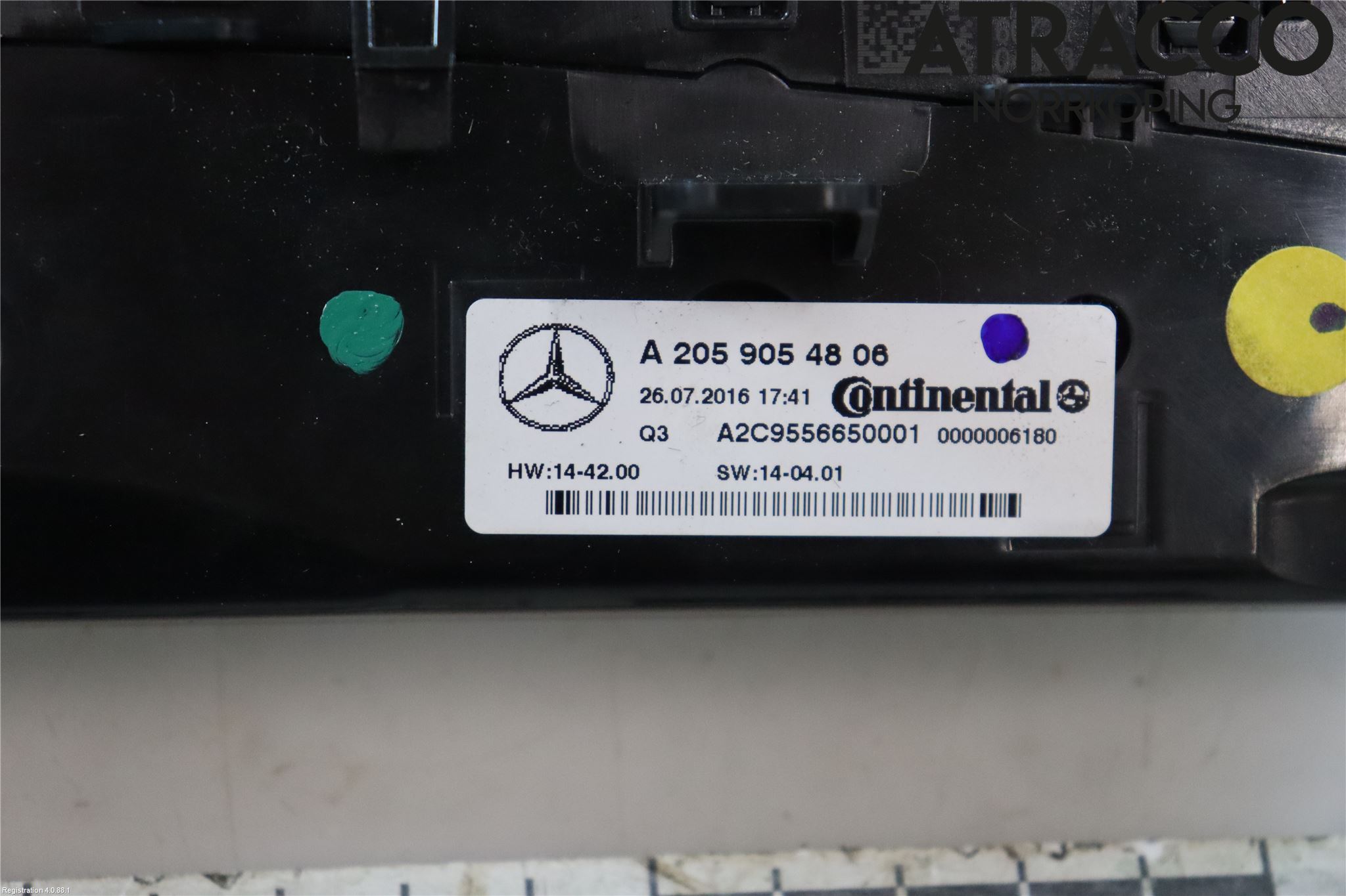 Mercedes-Benz MB C-KLASS (W205) 14-21 Varmeapparat Panel(Regulering)