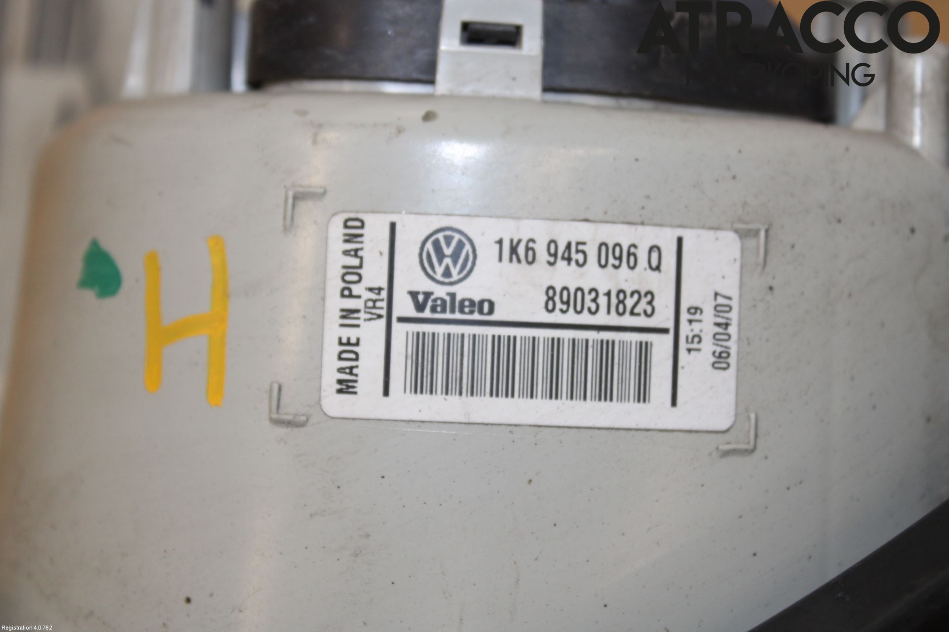 Volkswagen VW GOLF V 04-09 Baklykt Høyre