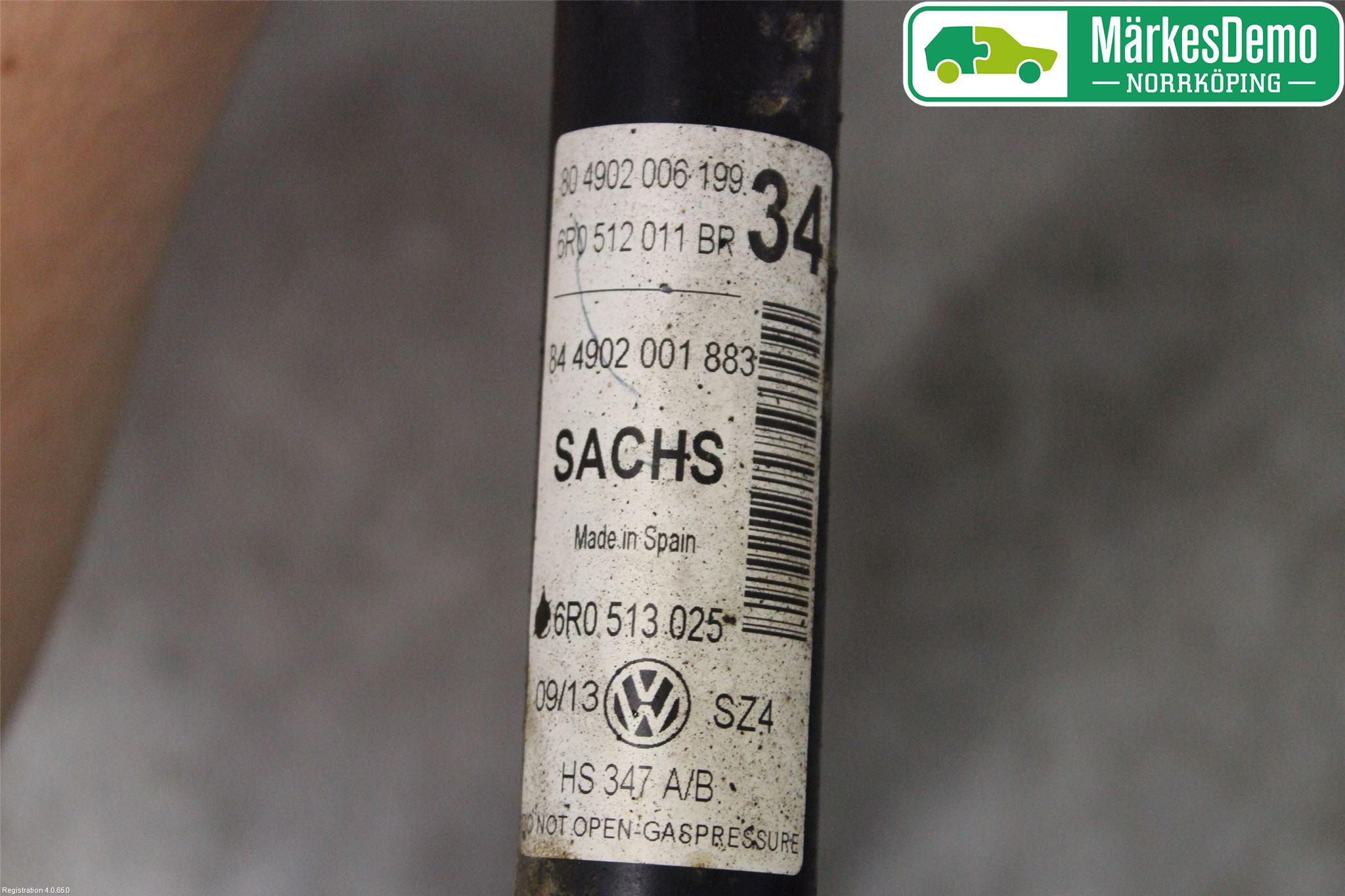 Volkswagen VW POLO 10-17 Støtdemper Bak