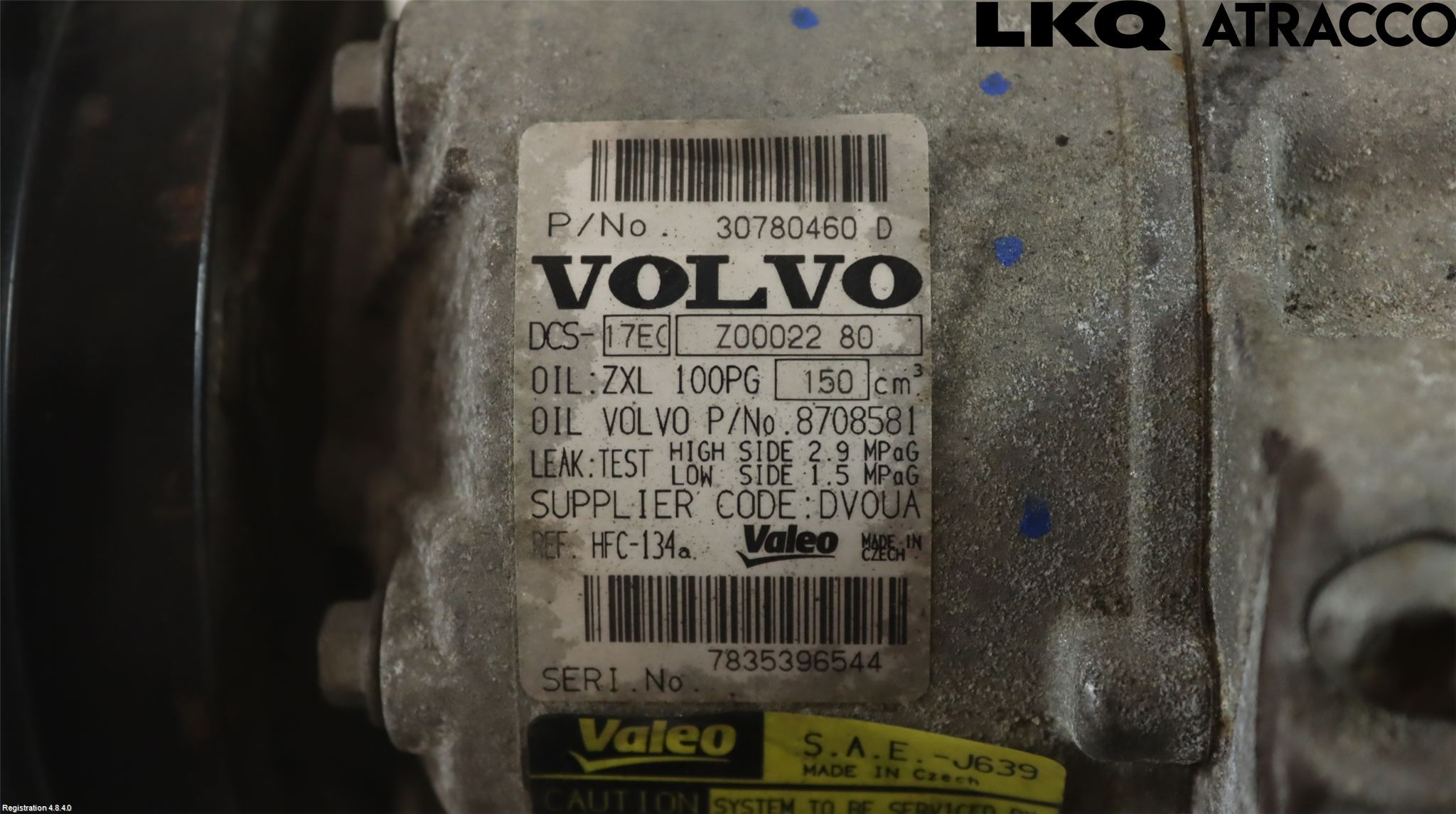 Volvo V70 08-13 Varme Ac Kompressor