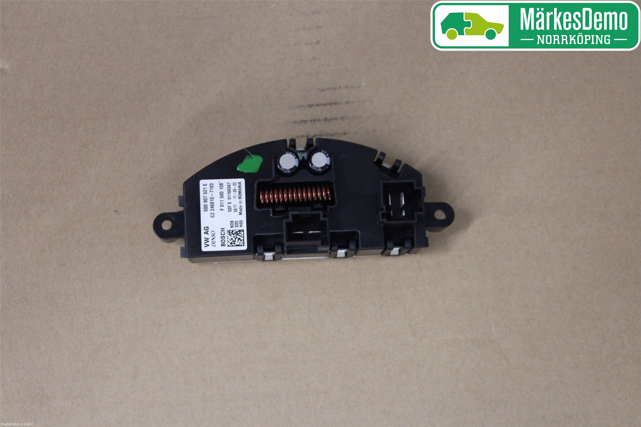 Volkswagen VW GOLF / E-GOLF VII 13-20 Varmeapparat Viftemotstand
