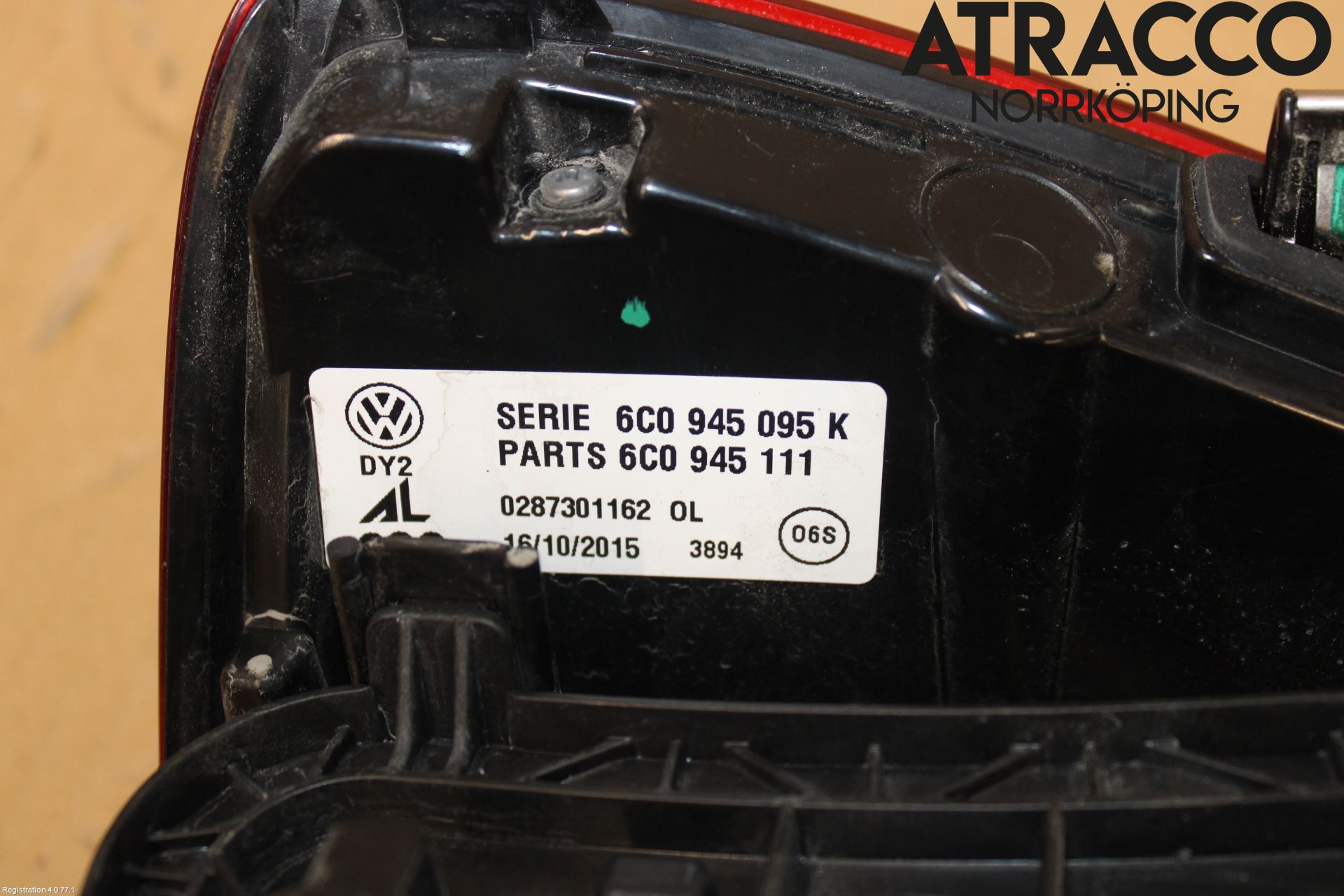 Volkswagen VW POLO 10-17 Baklykt Venstre