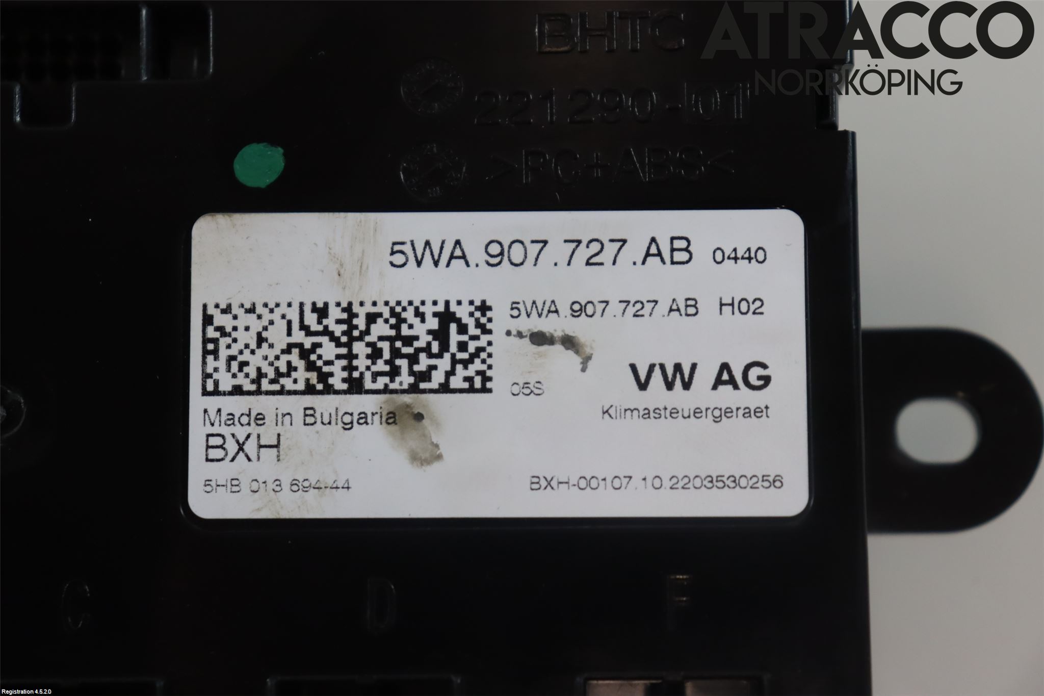 Volkswagen VW CADDY 21- Varme Ac Betjening-Display