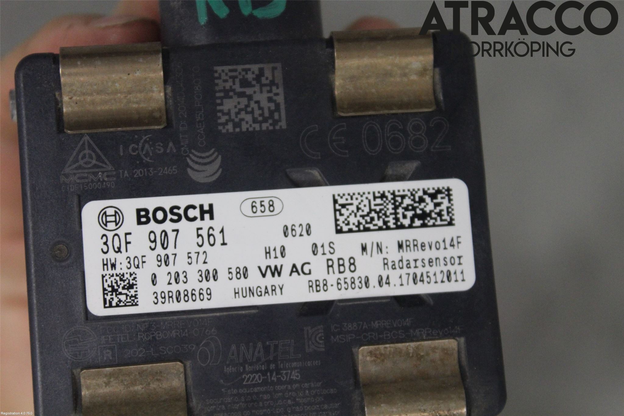 Volkswagen VW GOLF / E-GOLF VII 13-20 Sensor Kollisjonsbeskyttelse