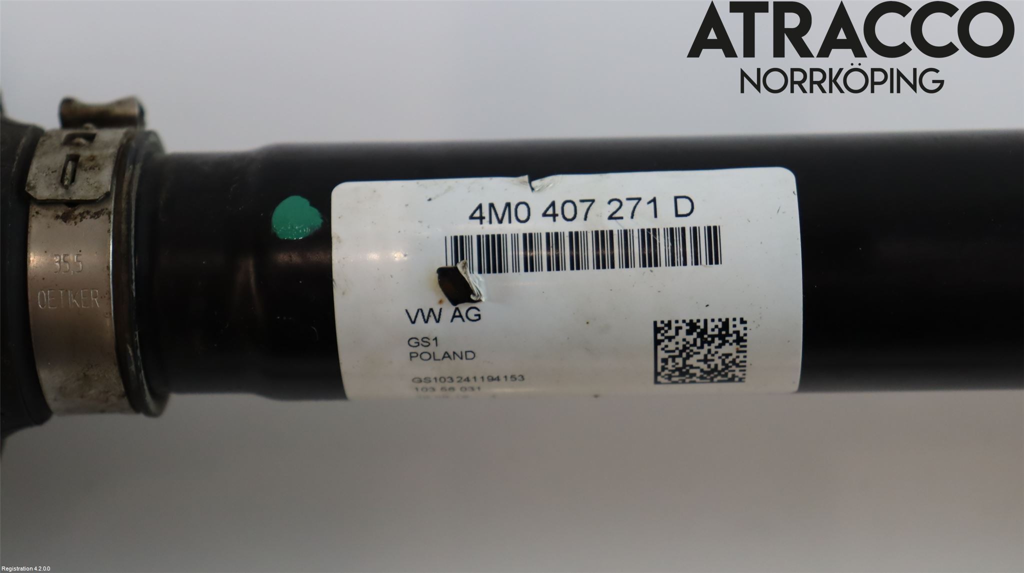 Audi Q7/SQ7 Drivaksel Foran Kompl Høyre