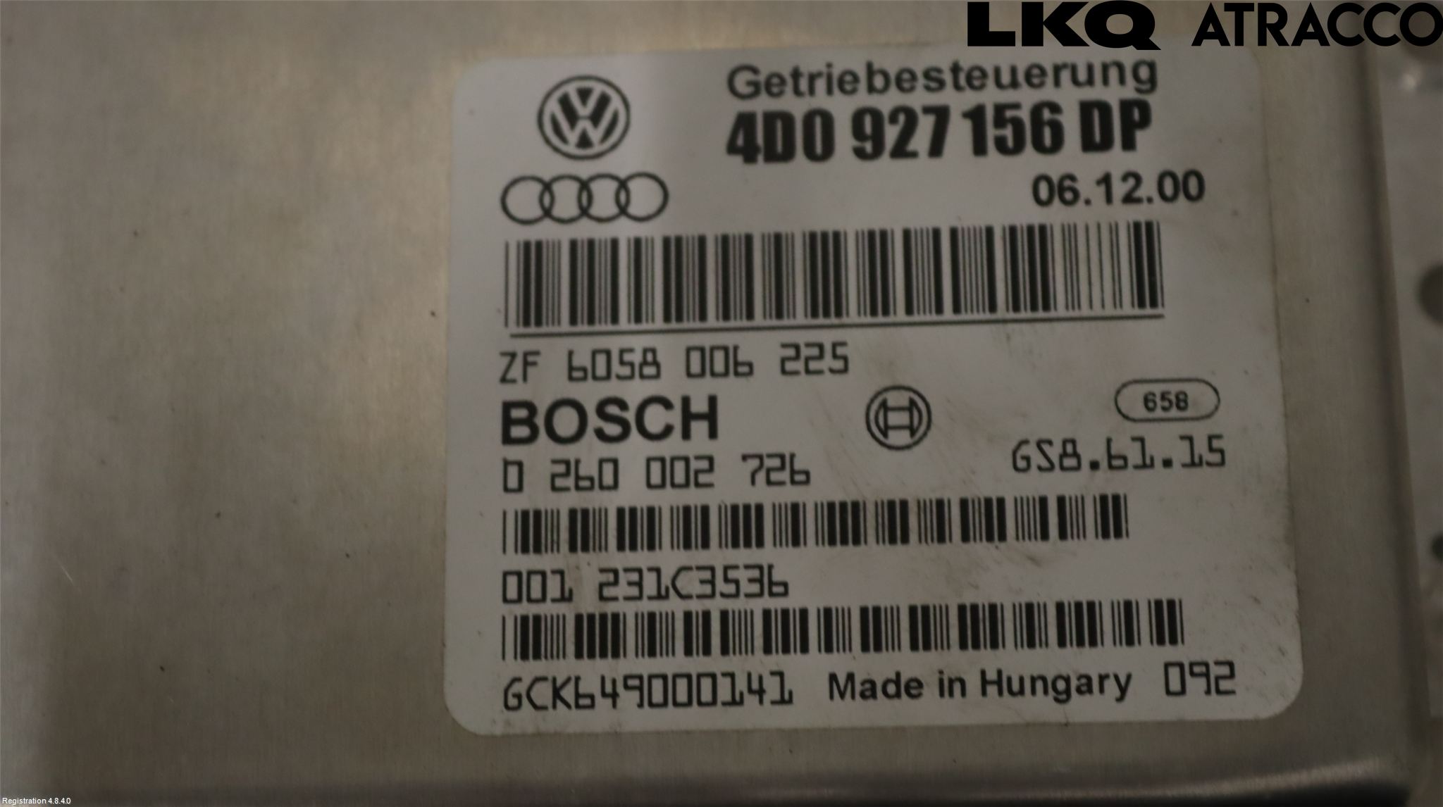 Audi A8/S8 4D 94-02 Styreenhet Gearkasse
