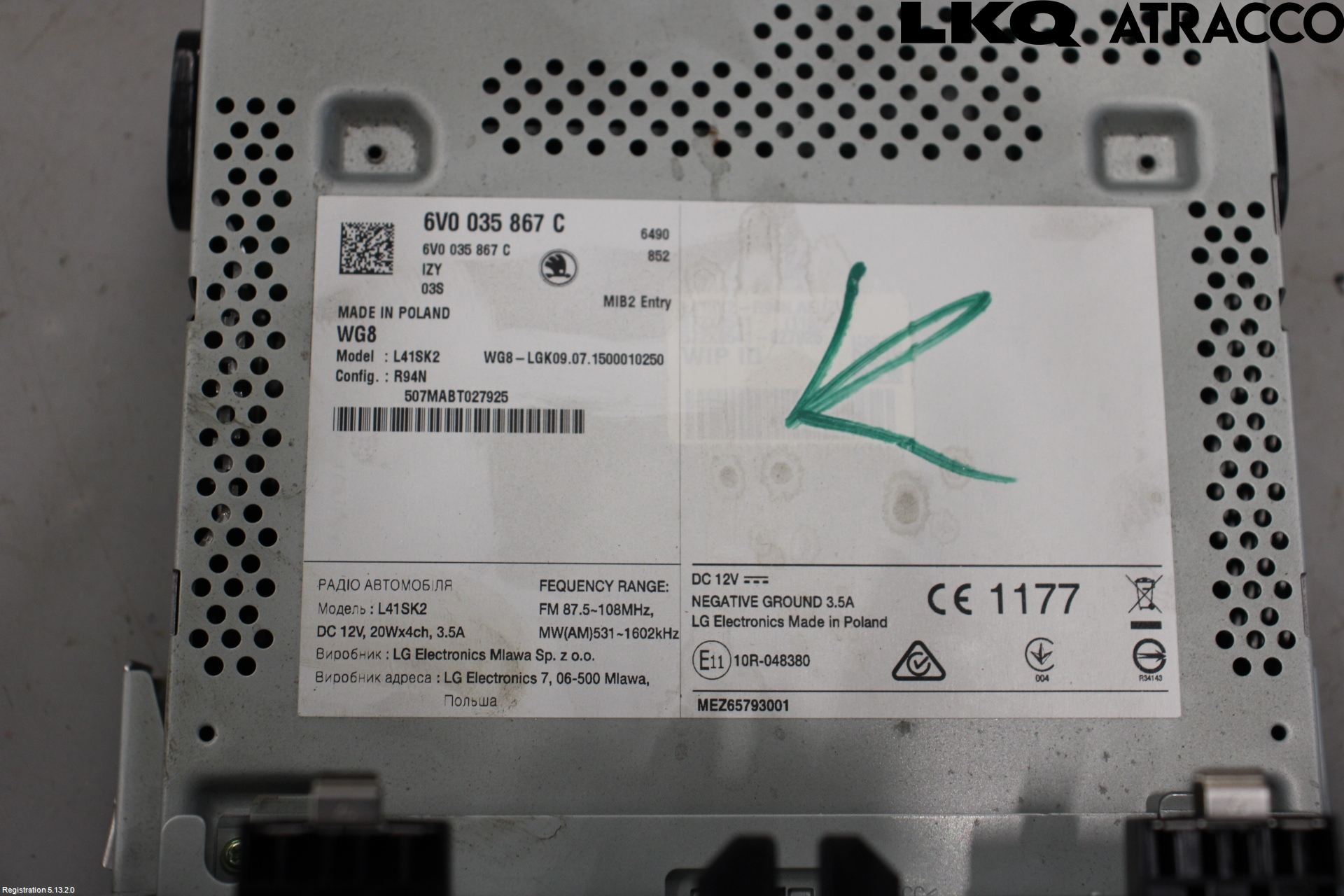 Skoda FABIA 15-21 Stereo Radio Med Cd