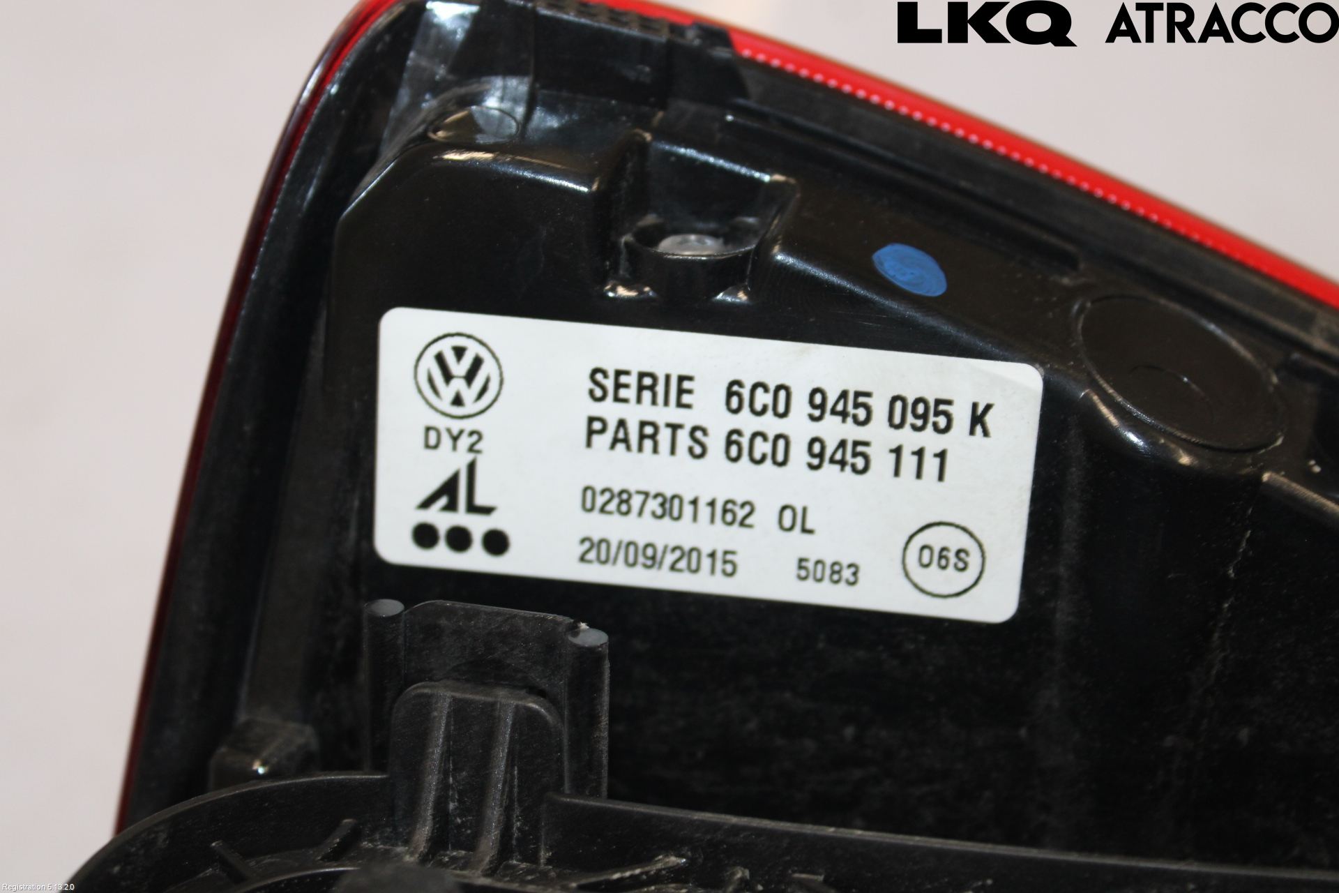 Volkswagen VW POLO 10-17 Baklykt Venstre