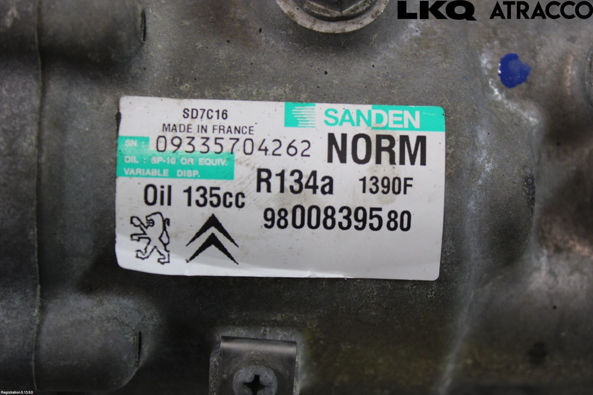 Peugeot 308 08-13 Varme Ac Kompressor