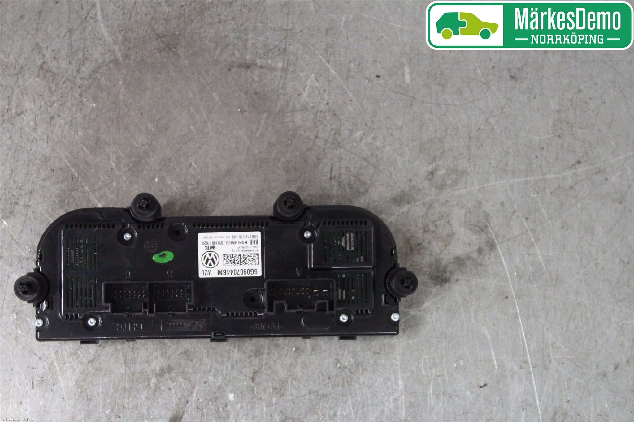 Volkswagen VW GOLF / E-GOLF VII 13-20 Varmeapparat Panel(Regulering)