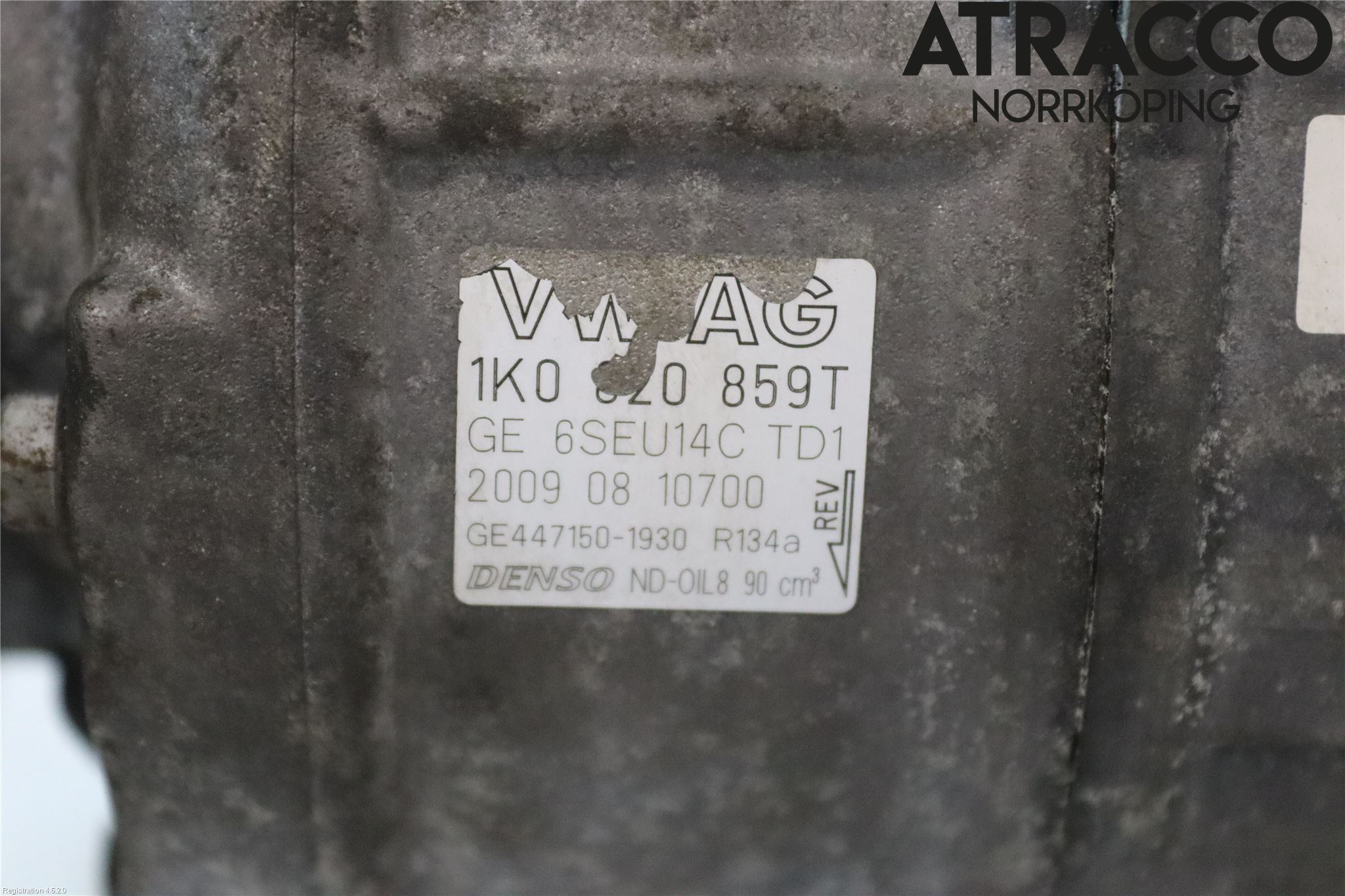 Volkswagen VW GOLF PLUS/CROSS GOLF 04-14 Varme Ac Kompressor