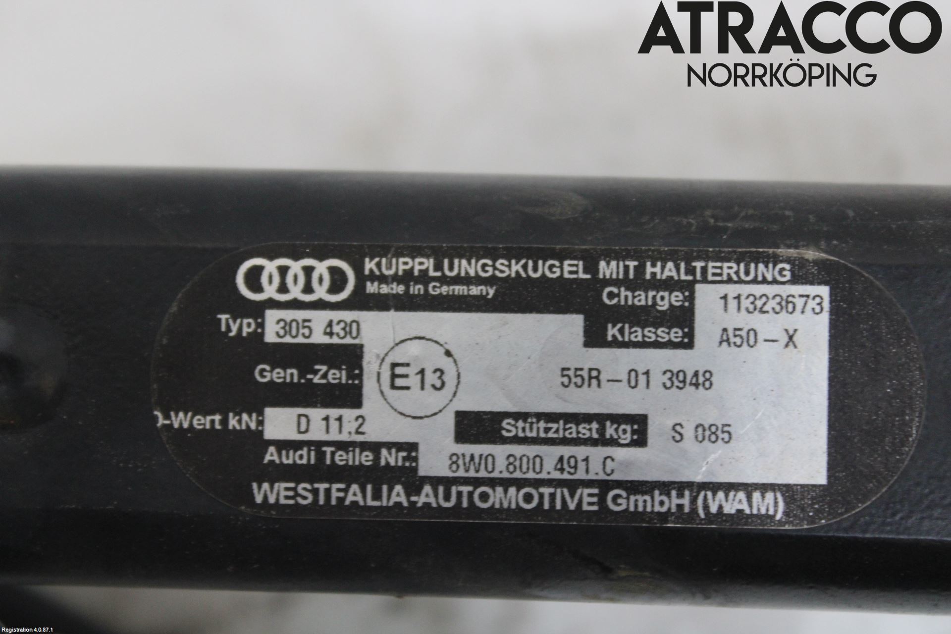 Audi A4/S4 B9 16-19 Tilhengerfeste