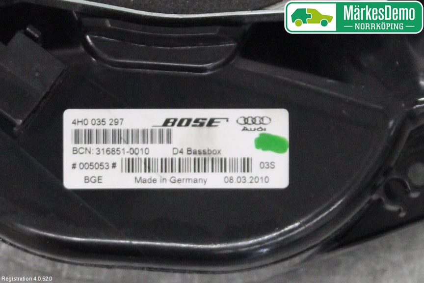 Audi A8/S8 4H 10-17 Innr Høyttaler