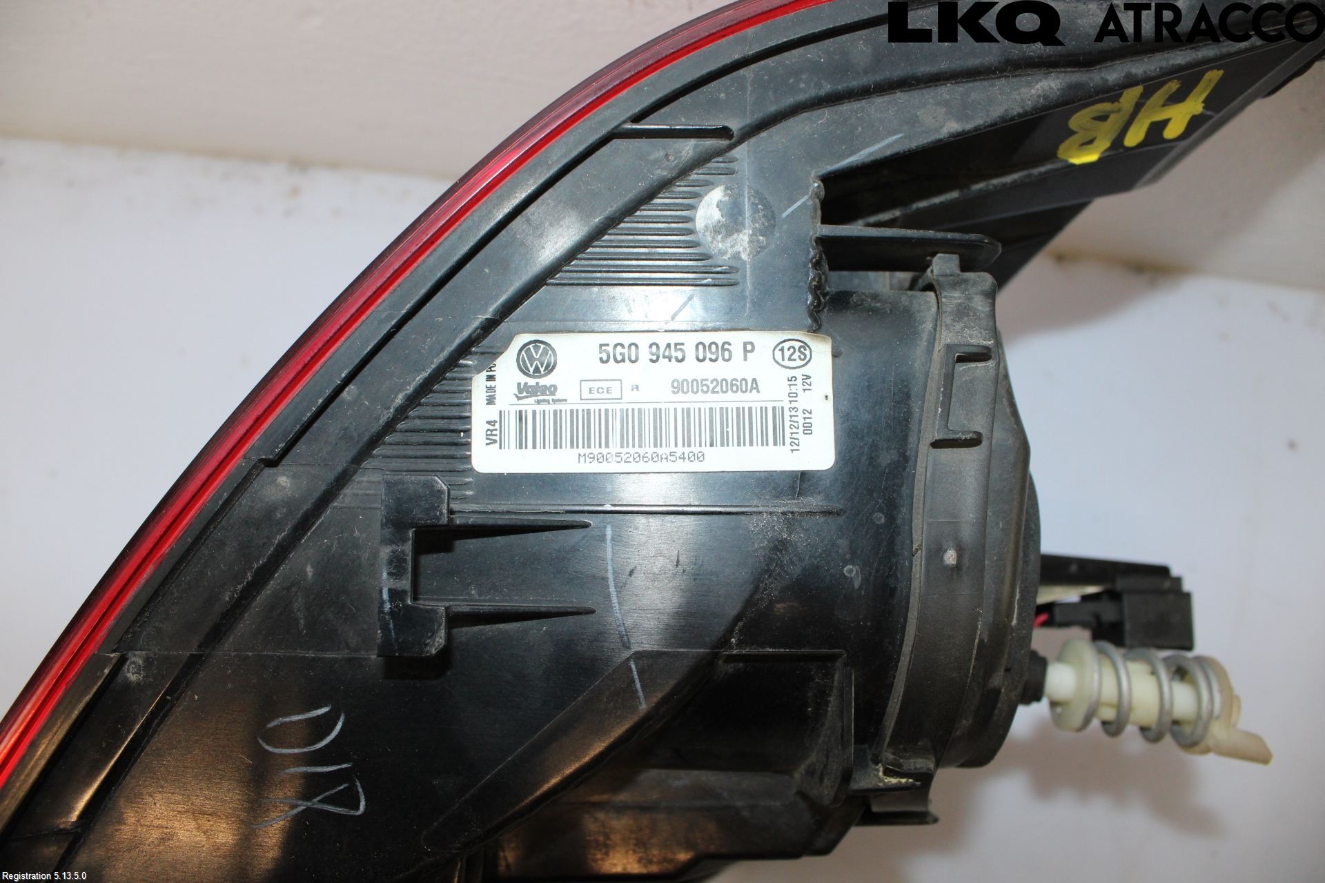 Volkswagen VW GOLF / E-GOLF VII 13-20 Baklykt Høyre