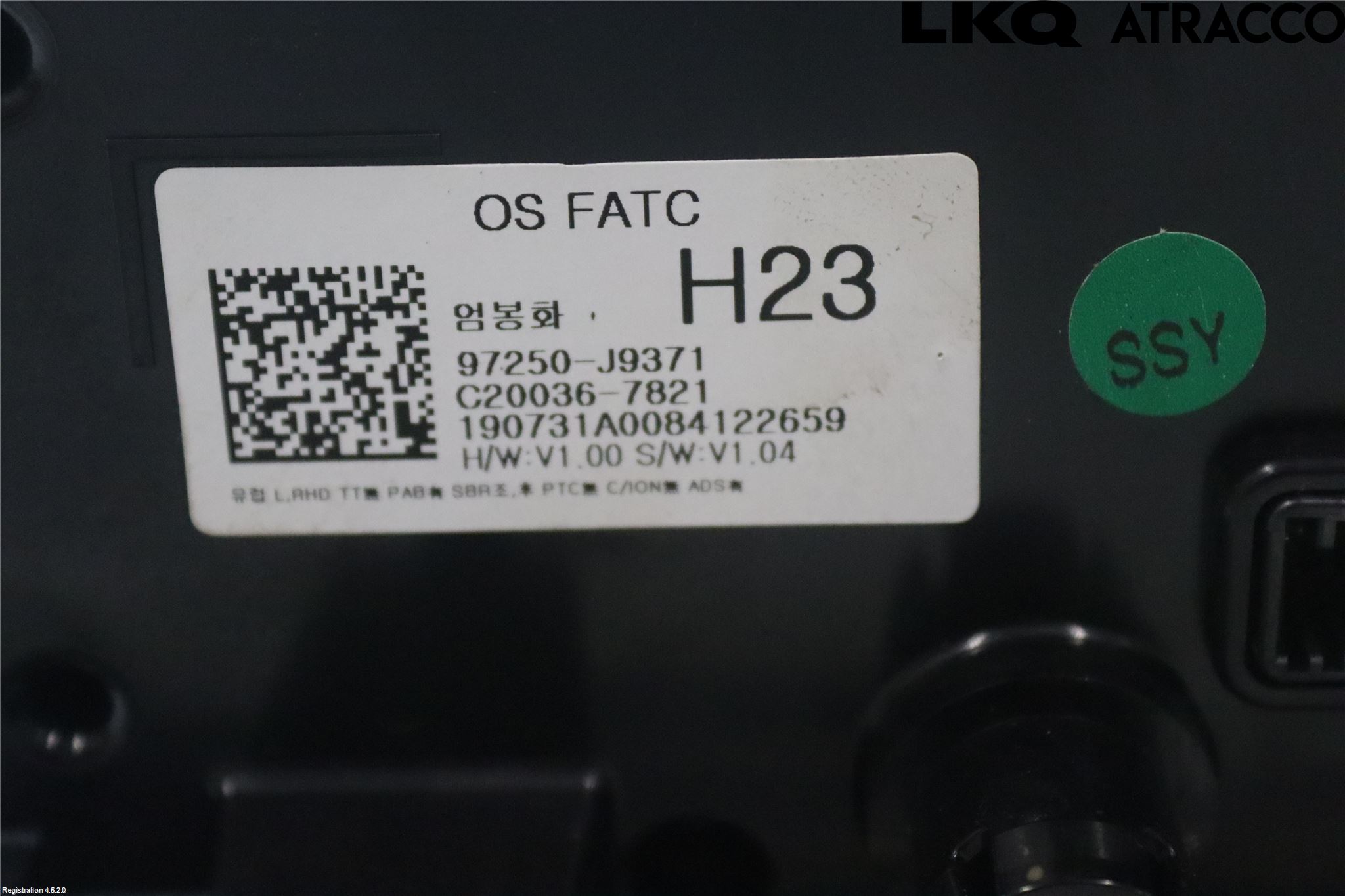 Hyundai KONA/ELECTRIC OS 18-23 Varmeapparat Panel(Regulering)