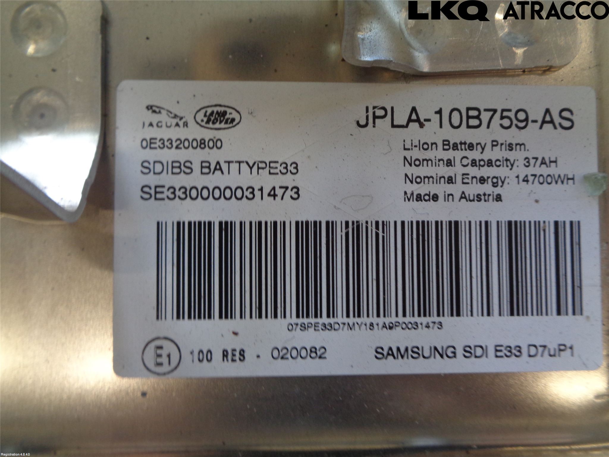 Landrover RANGE ROVER SPORT (L494) 14-22 Hybrid Batteri