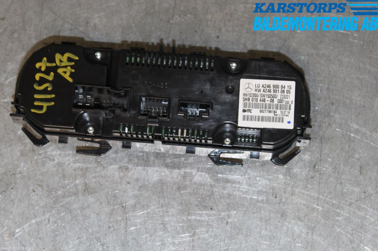 Mercedes-Benz MB CLA-KLASS (C117/X117) 13-19 Varmeapparat Panel(Regulering)