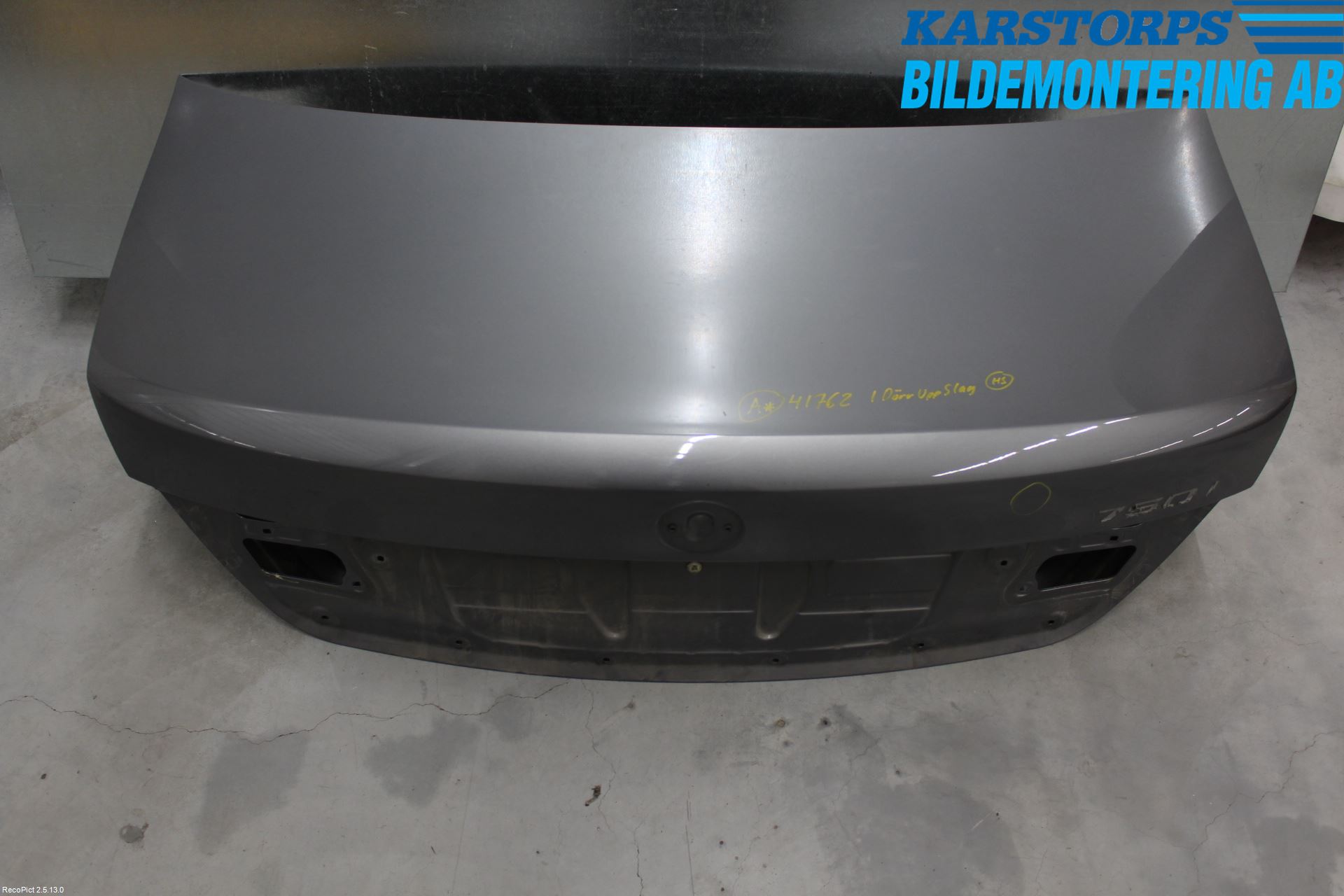 BMW 7 F01/02/03/04 09-15 Bakluke Koffertlokk