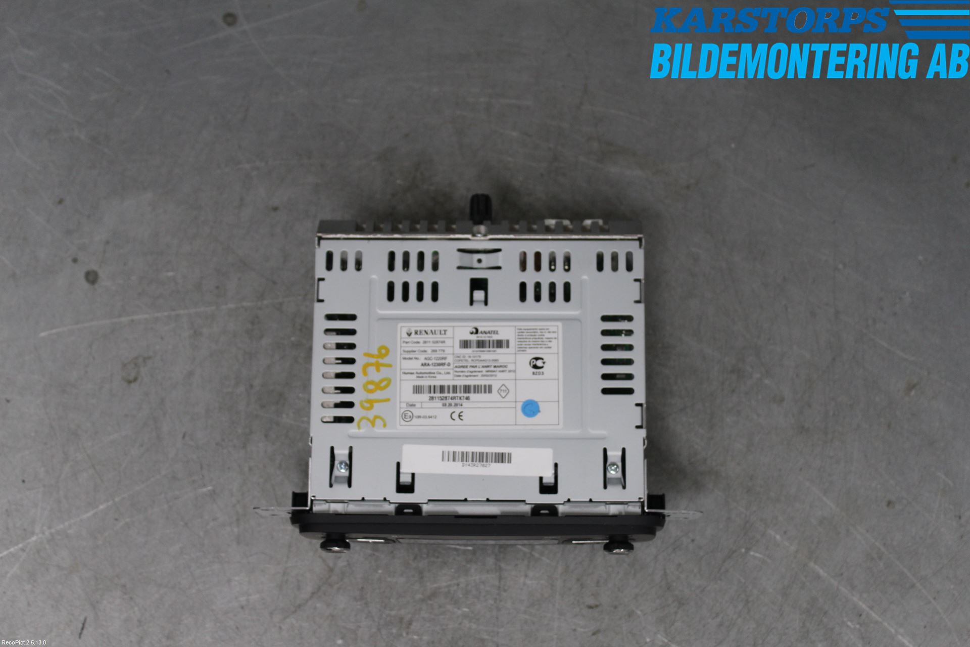 Renault CLIO IV 12-16 Stereo Radio Med Cd
