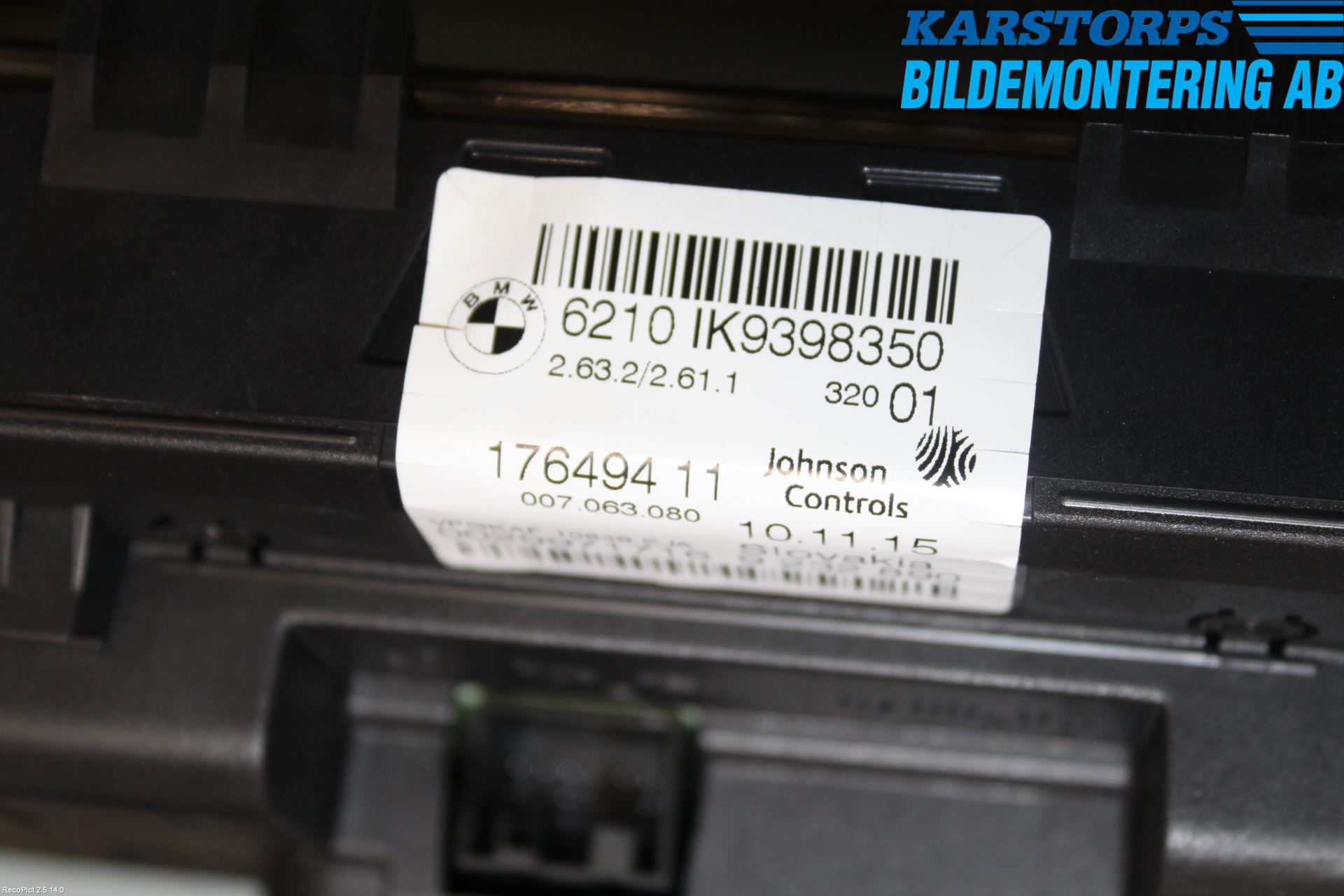 BMW X3 F25 10-17 Instr Kombinert