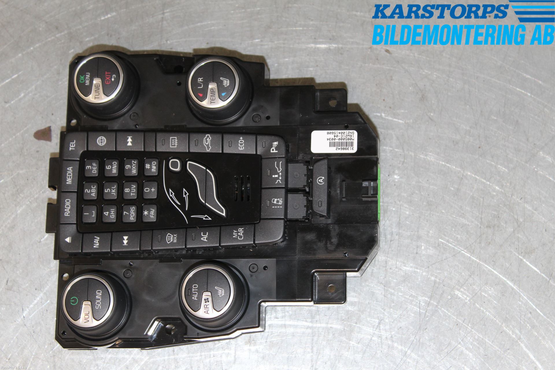 Volvo V40 CROSS COUNTRY 13-19 Varmeapparat Panel(Regulering)