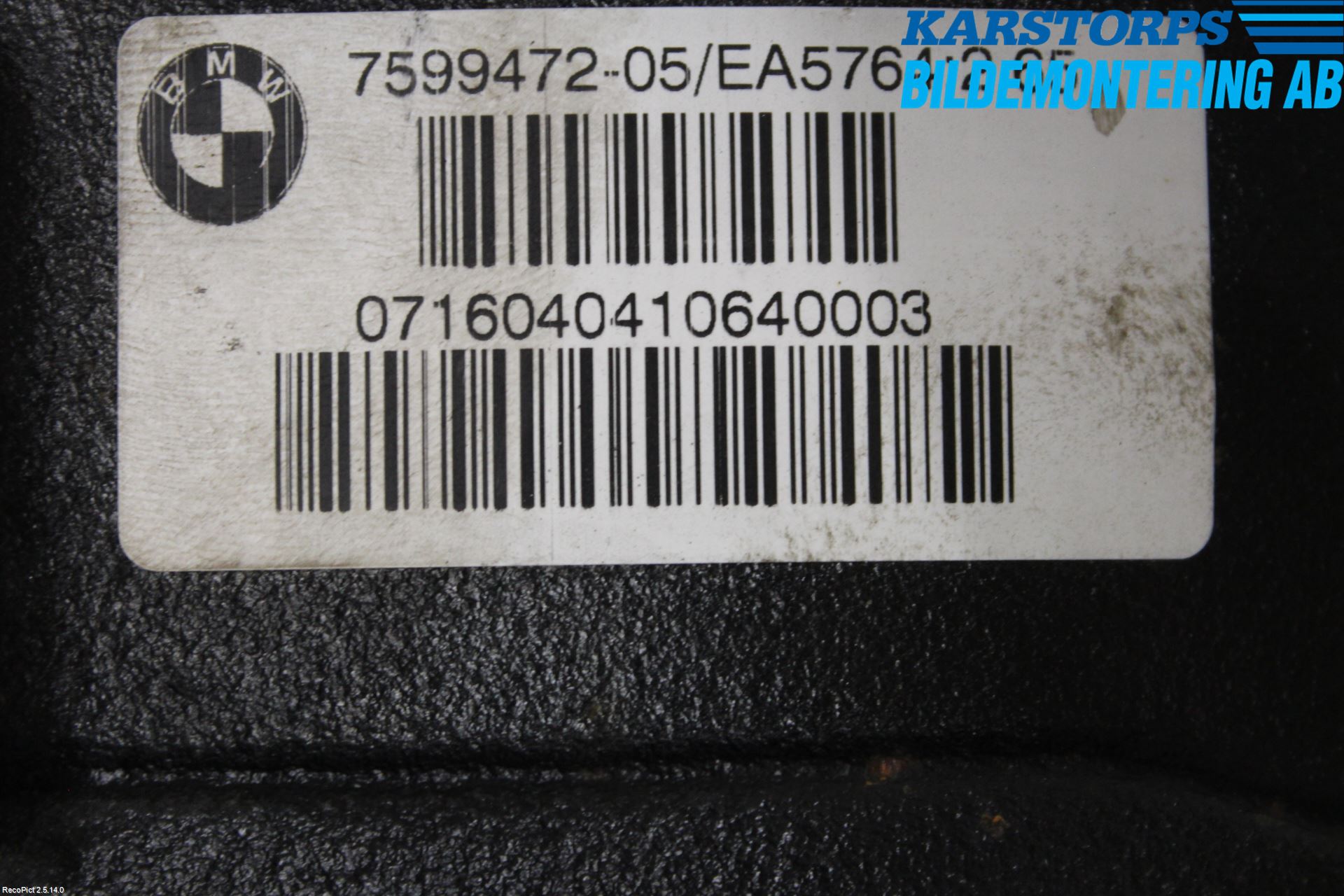 BMW 1 F20/F21 11-19 Bakaksel Kardang Bak -Diff