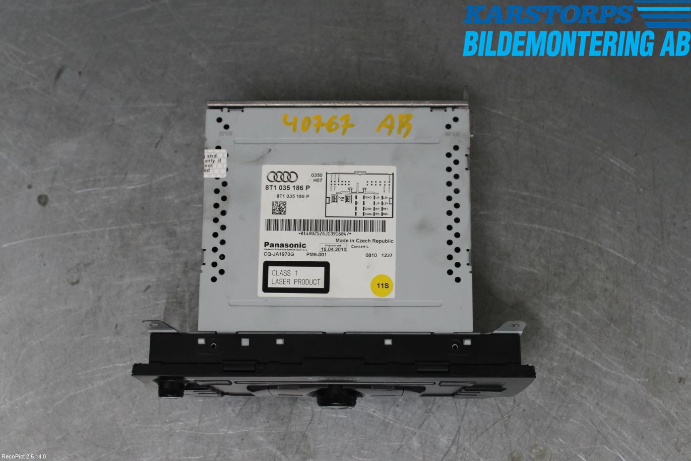 Audi A4/S4 08-11 Stereo Radio Med Cd