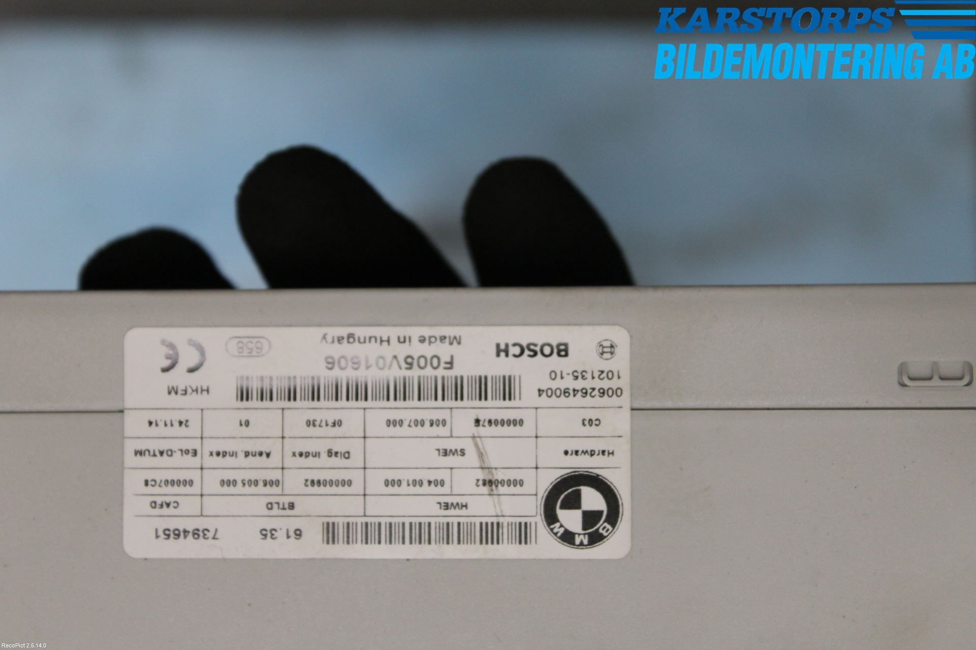 BMW 5 F10/F11/F18 09-17 Styreenhet Klima