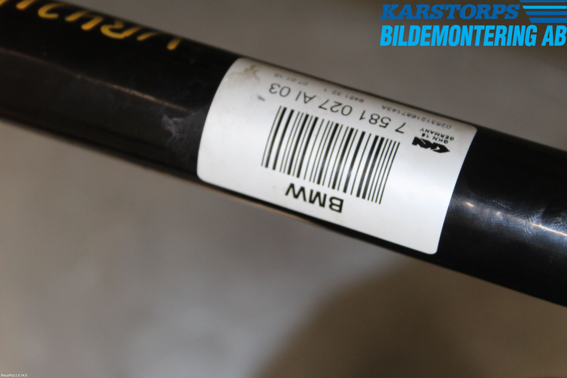 BMW 5 F10/F11/F18 09-17 Drivaksel Bak Kompl Venstre