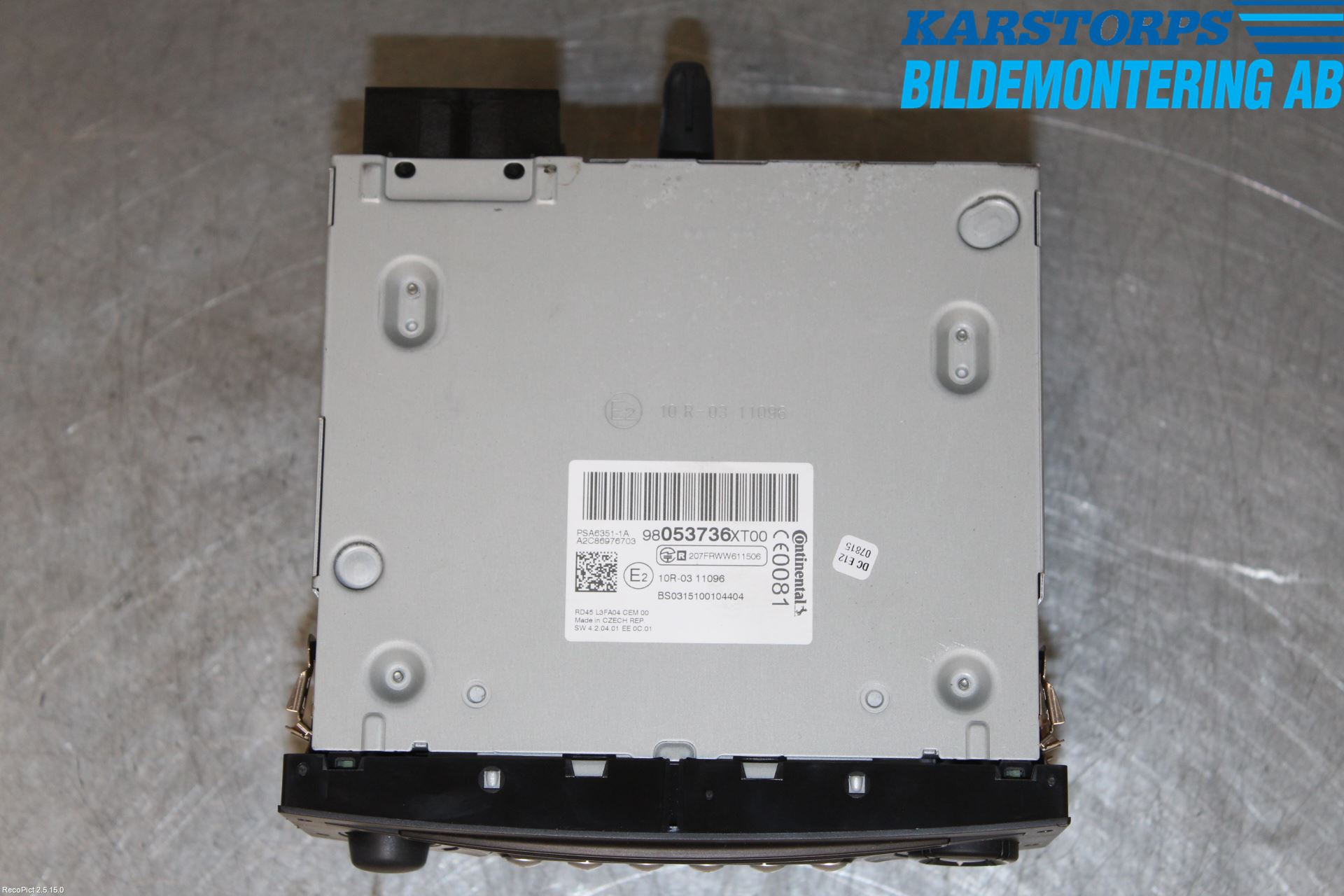Citroen C3 10-17 Stereo Radio Med Cd