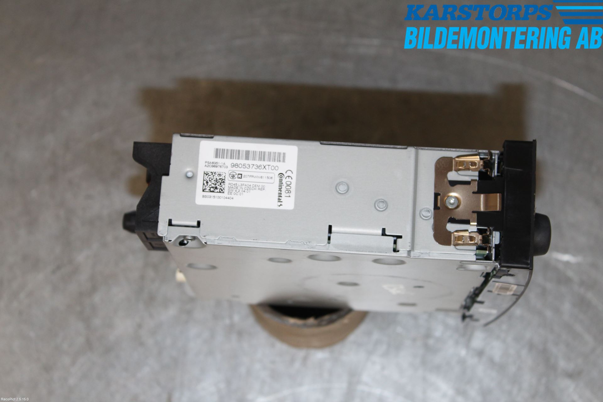 Citroen C3 10-17 Stereo Radio Med Cd