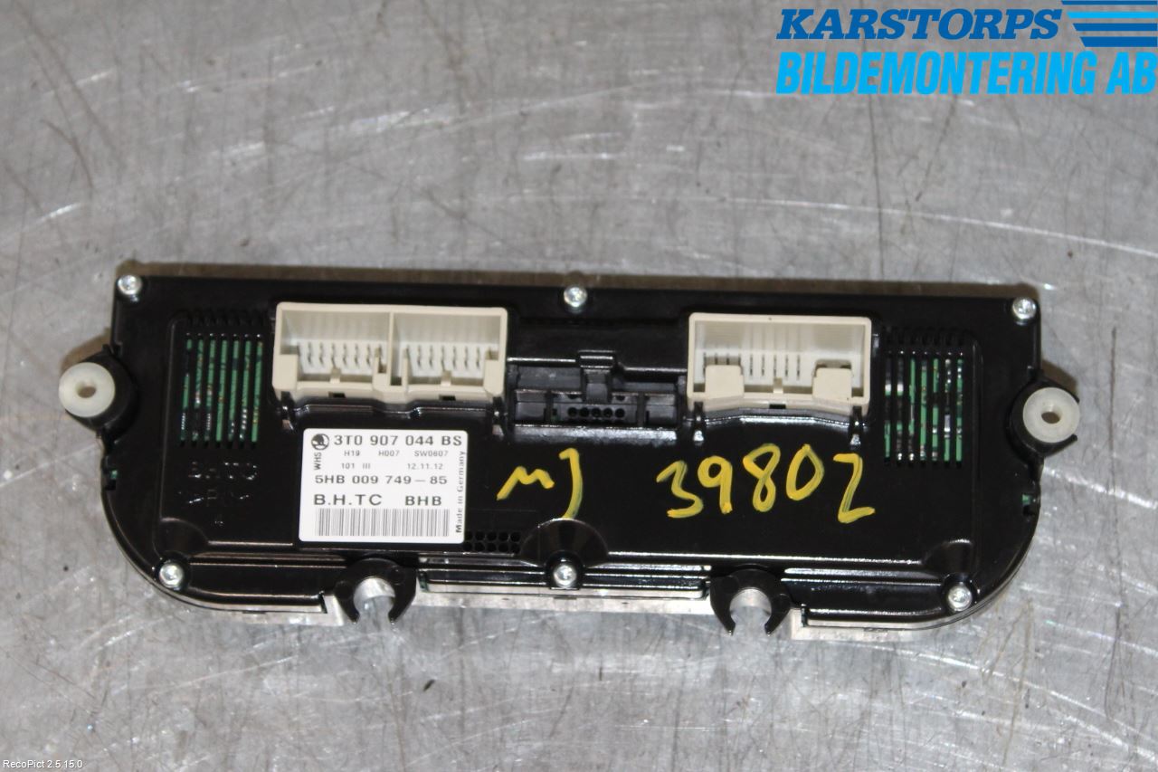 Skoda YETI Varmeapparat Panel(Regulering)