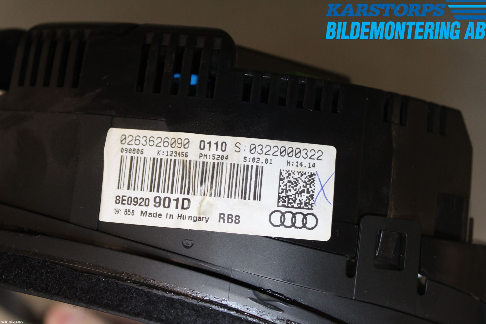 Audi A4/S4 05-07 Instr Kombinert